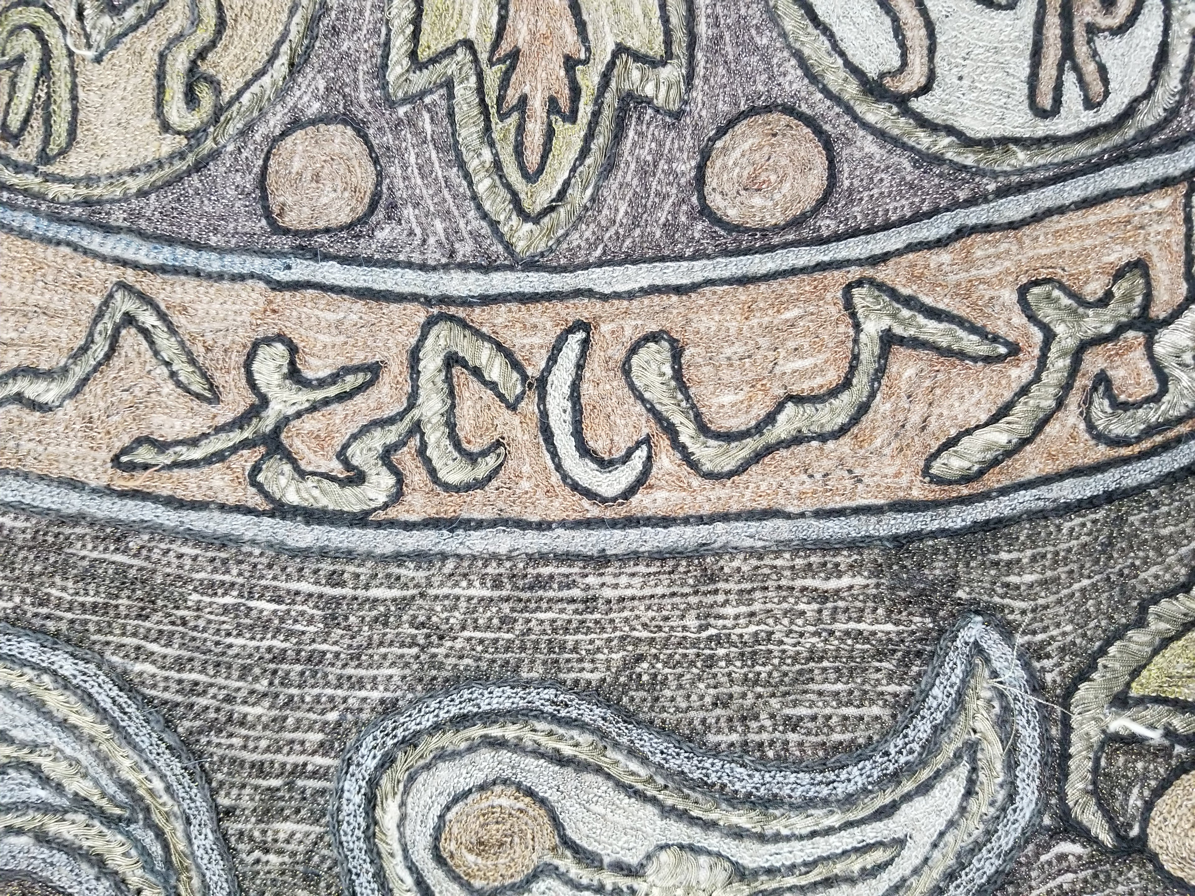 Antique Ottoman Metallic Work Hand Embroidered Ceremonial Cloth 260x180cms