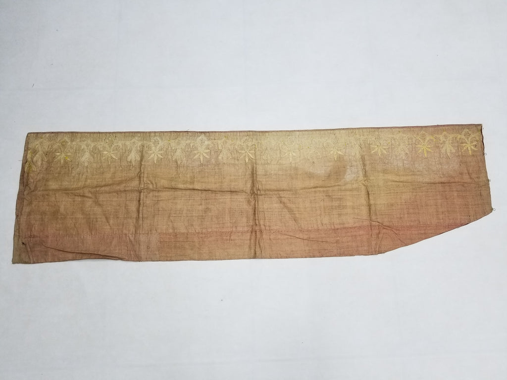 Antique Ottoman Gold Metallic Embroidered Velvet Wall Hanging 208x58cm