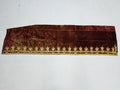 Antique Ottoman Gold Metallic Embroidered Velvet Wall Hanging 208x58cm