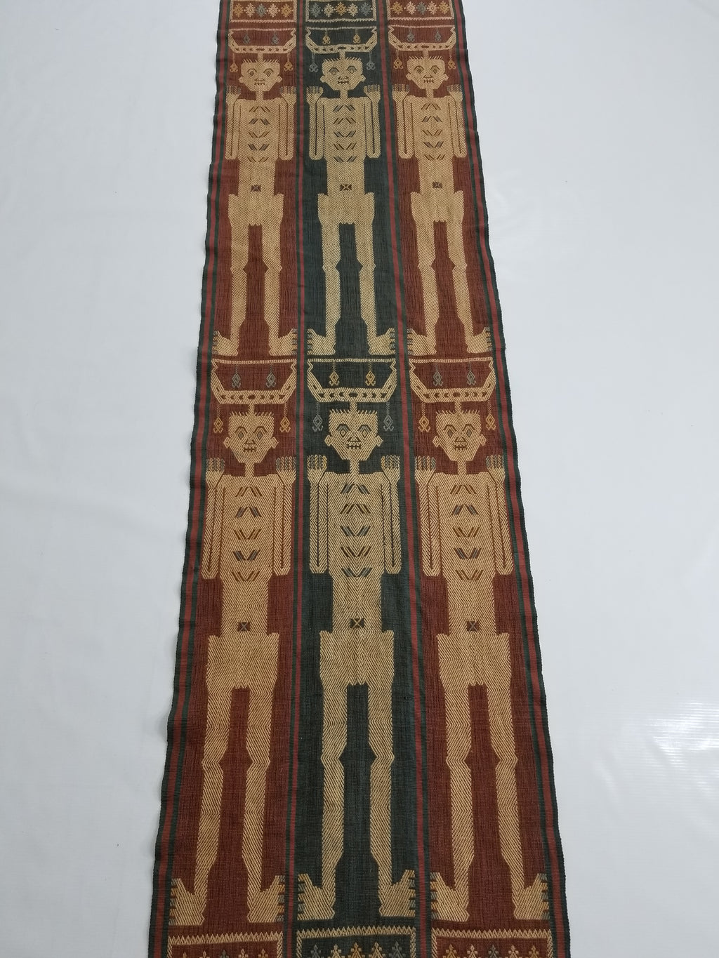 Vintage Handwoven Indonesian Sumba Hinggi Wall Tapestry / Runner 186x52cm