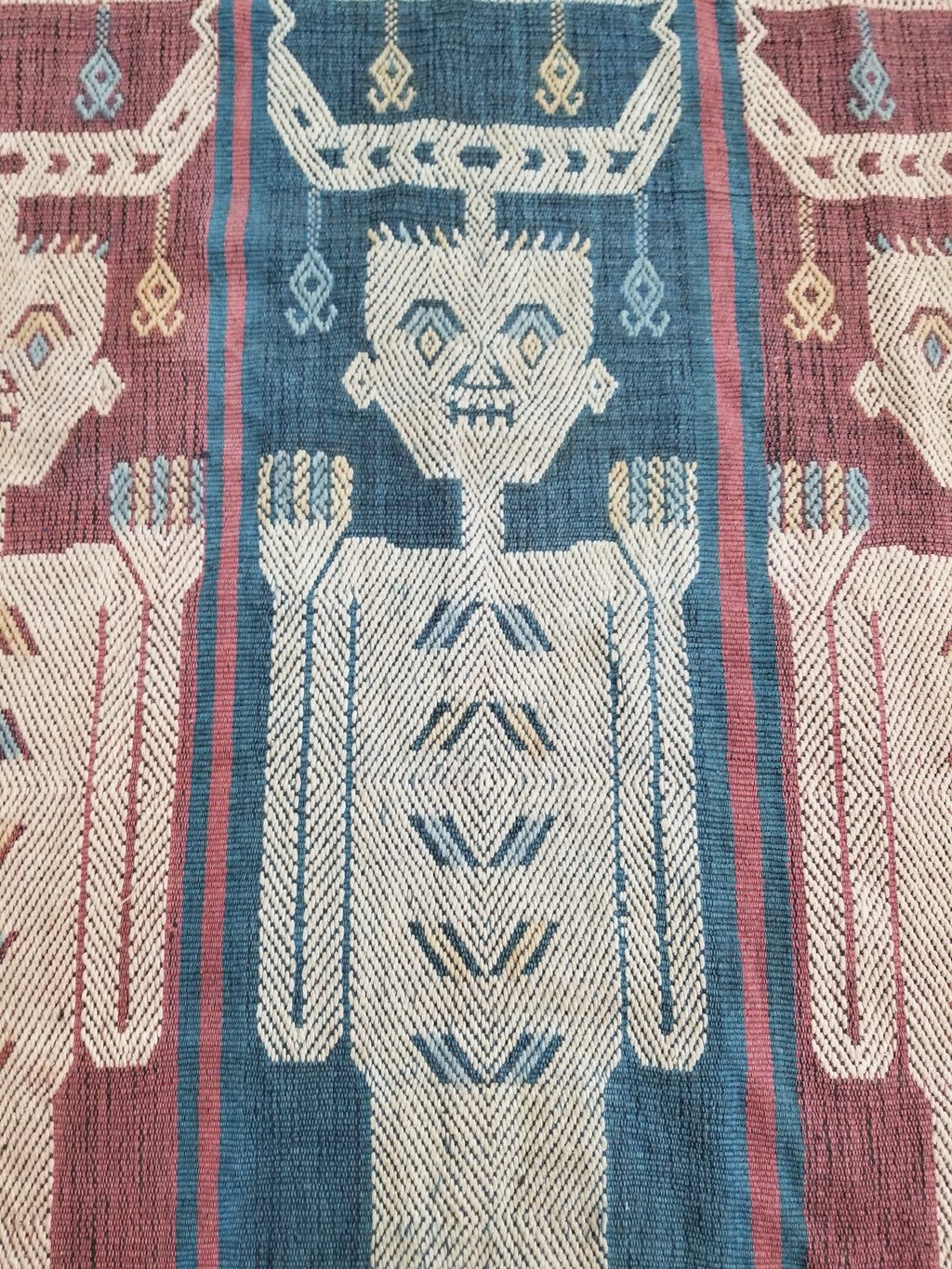 Vintage Handwoven Indonesian Sumba Hinggi Wall Tapestry / Runner 186x52cm