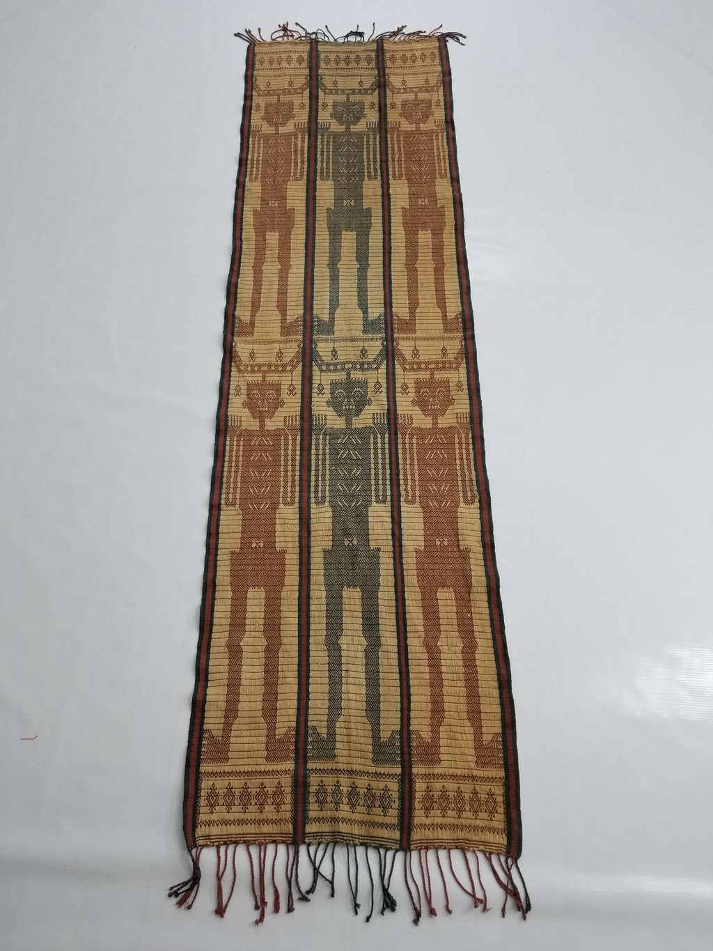 Vintage Handwoven Indonesian Sumba Hinggi Wall Tapestry / Runner 186x52cm