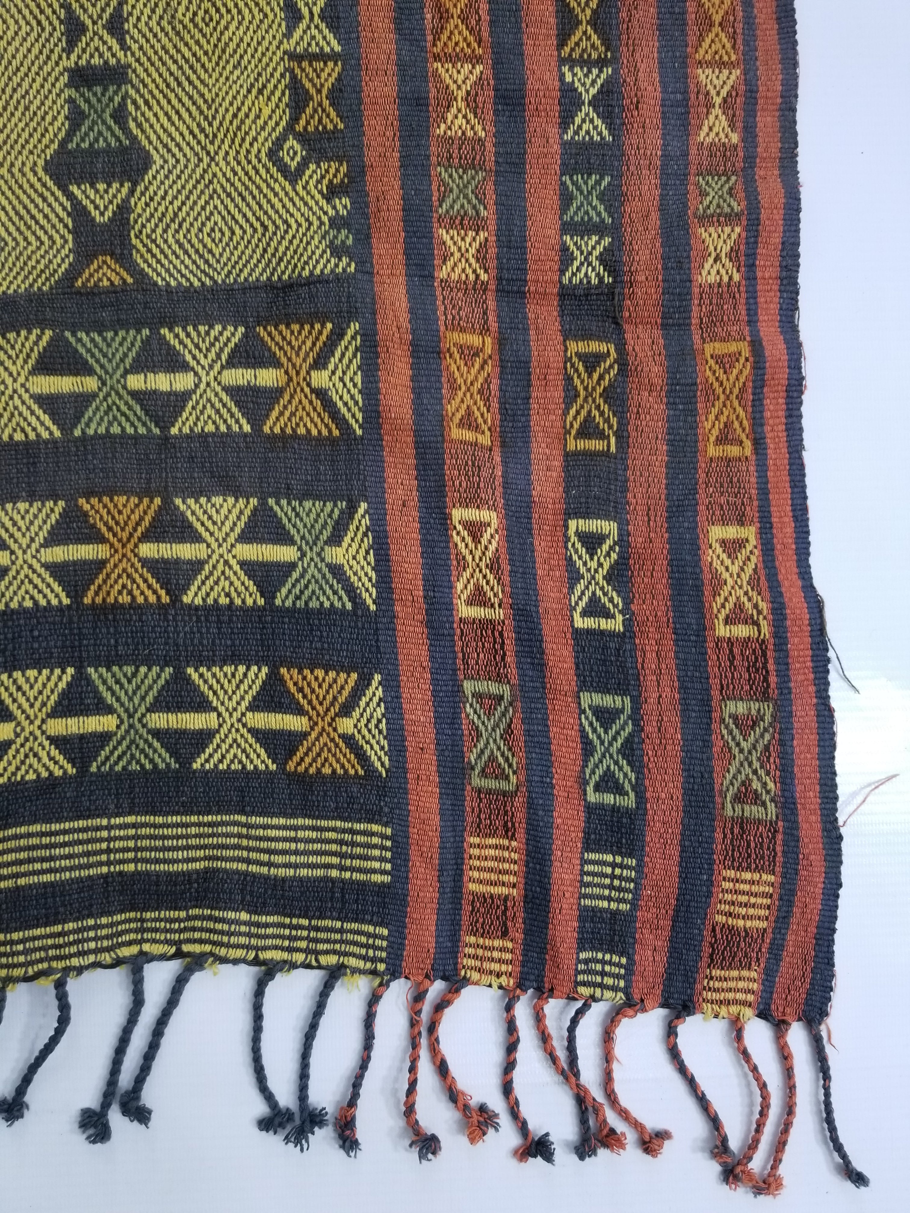 Antique Traditional Handwoven Sumba Pahikung Ikat Wall Tapestry 123x51cm