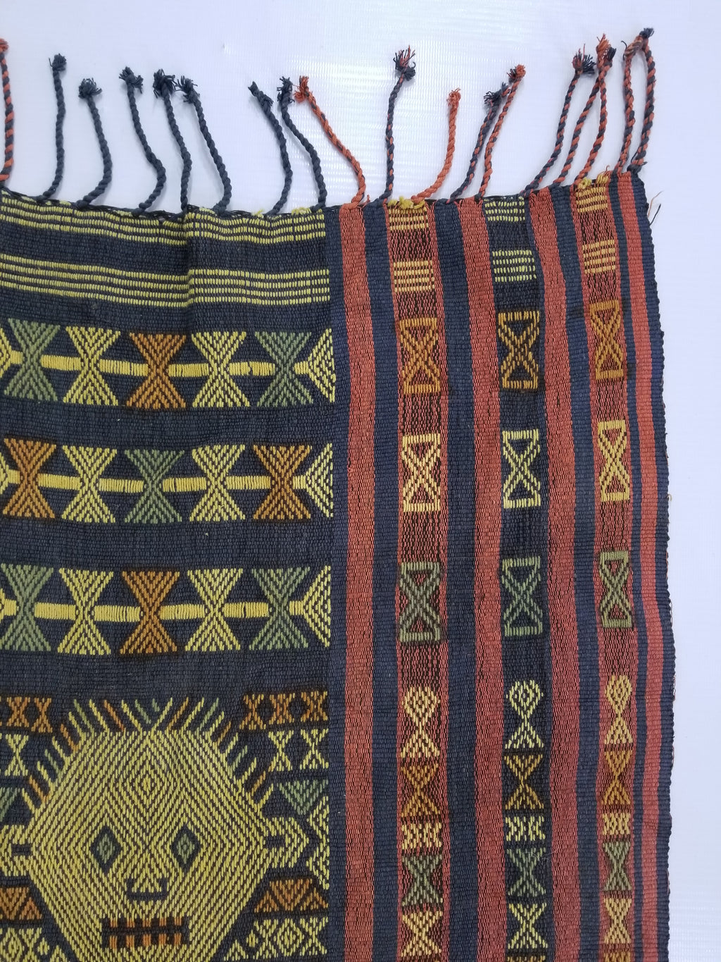 Antique Traditional Handwoven Sumba Pahikung Ikat Wall Tapestry 123x51cm