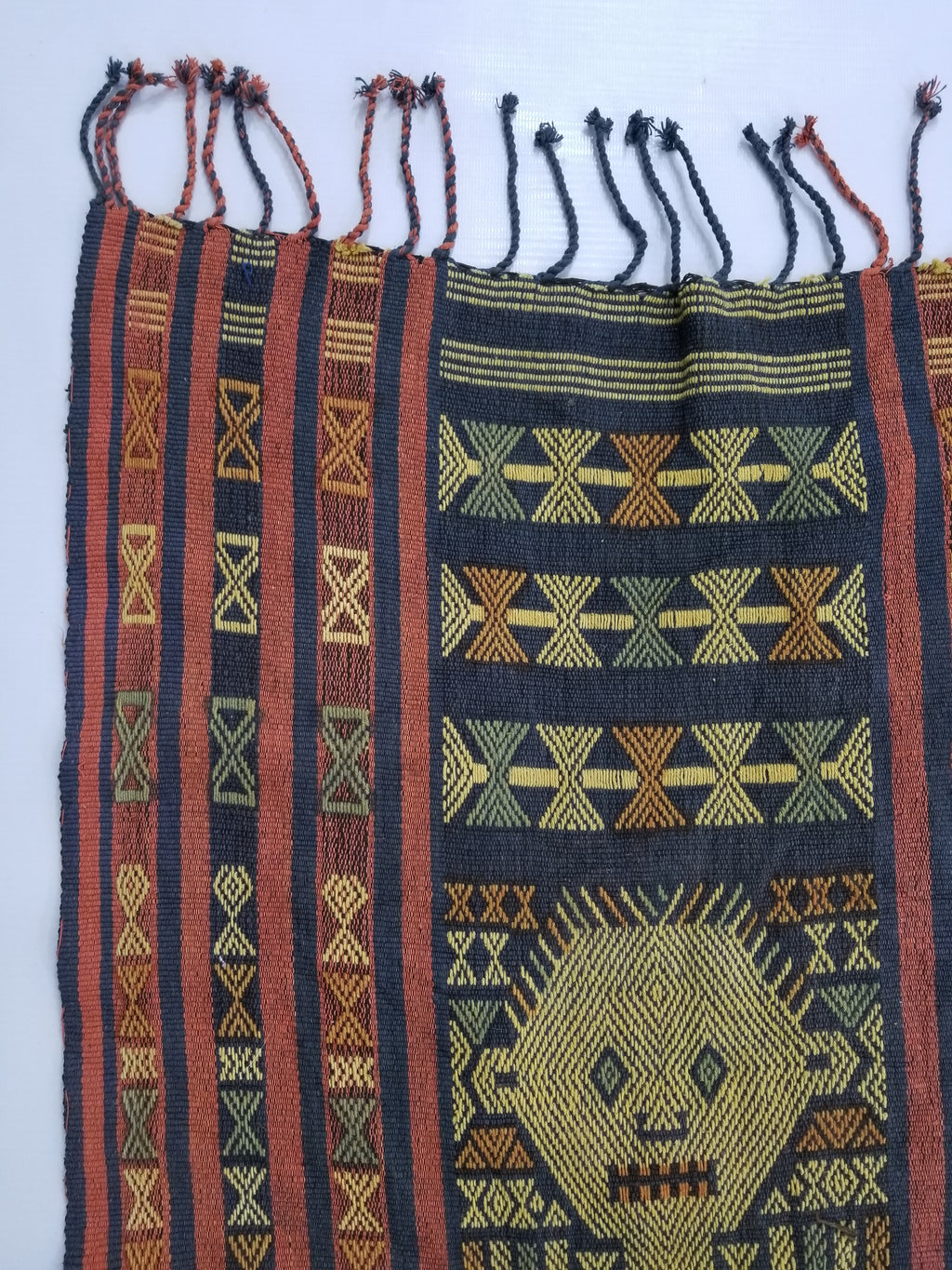 Antique Traditional Handwoven Sumba Pahikung Ikat Wall Tapestry 123x51cm