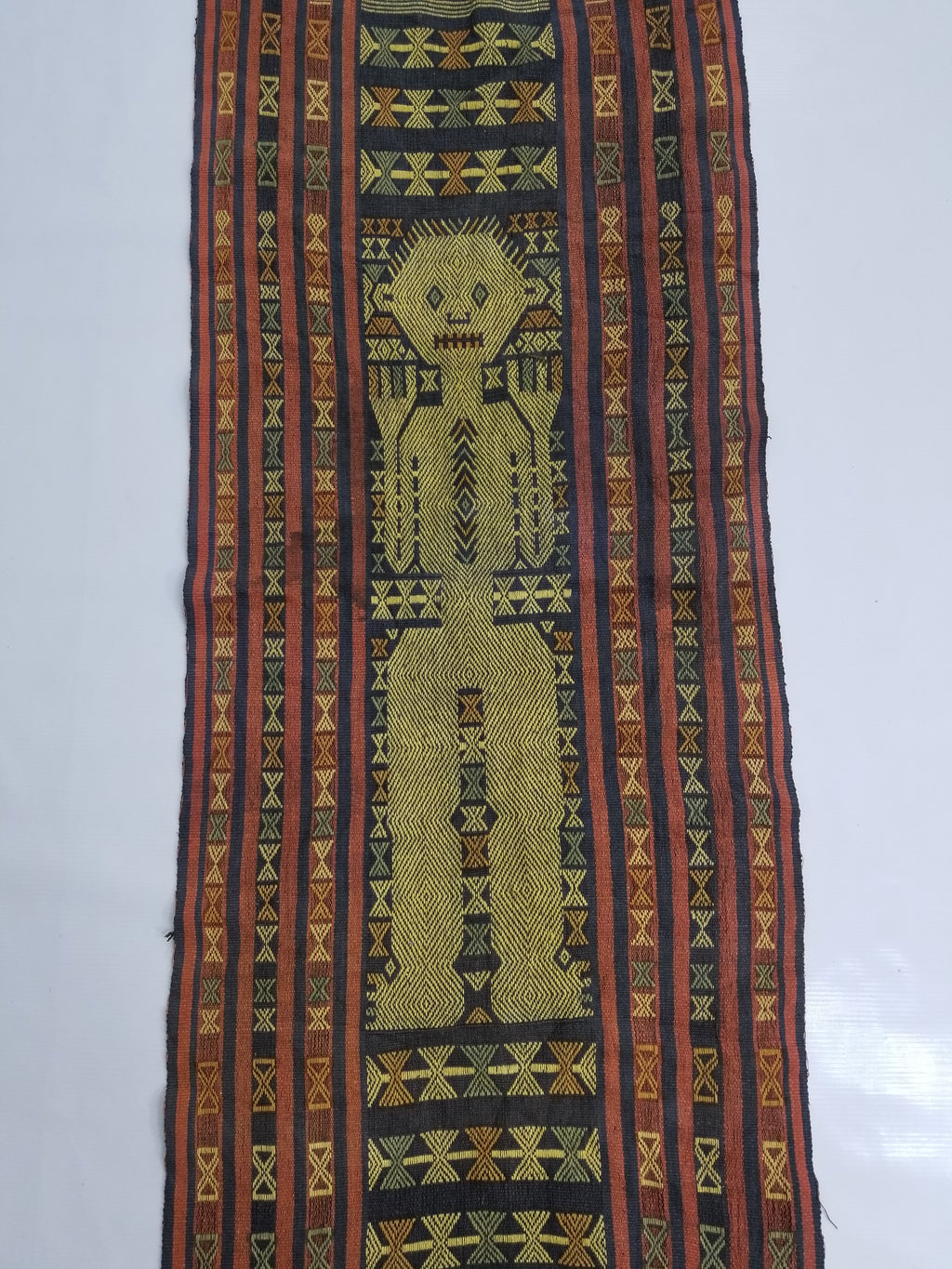 Antique Traditional Handwoven Sumba Pahikung Ikat Wall Tapestry 123x51cm