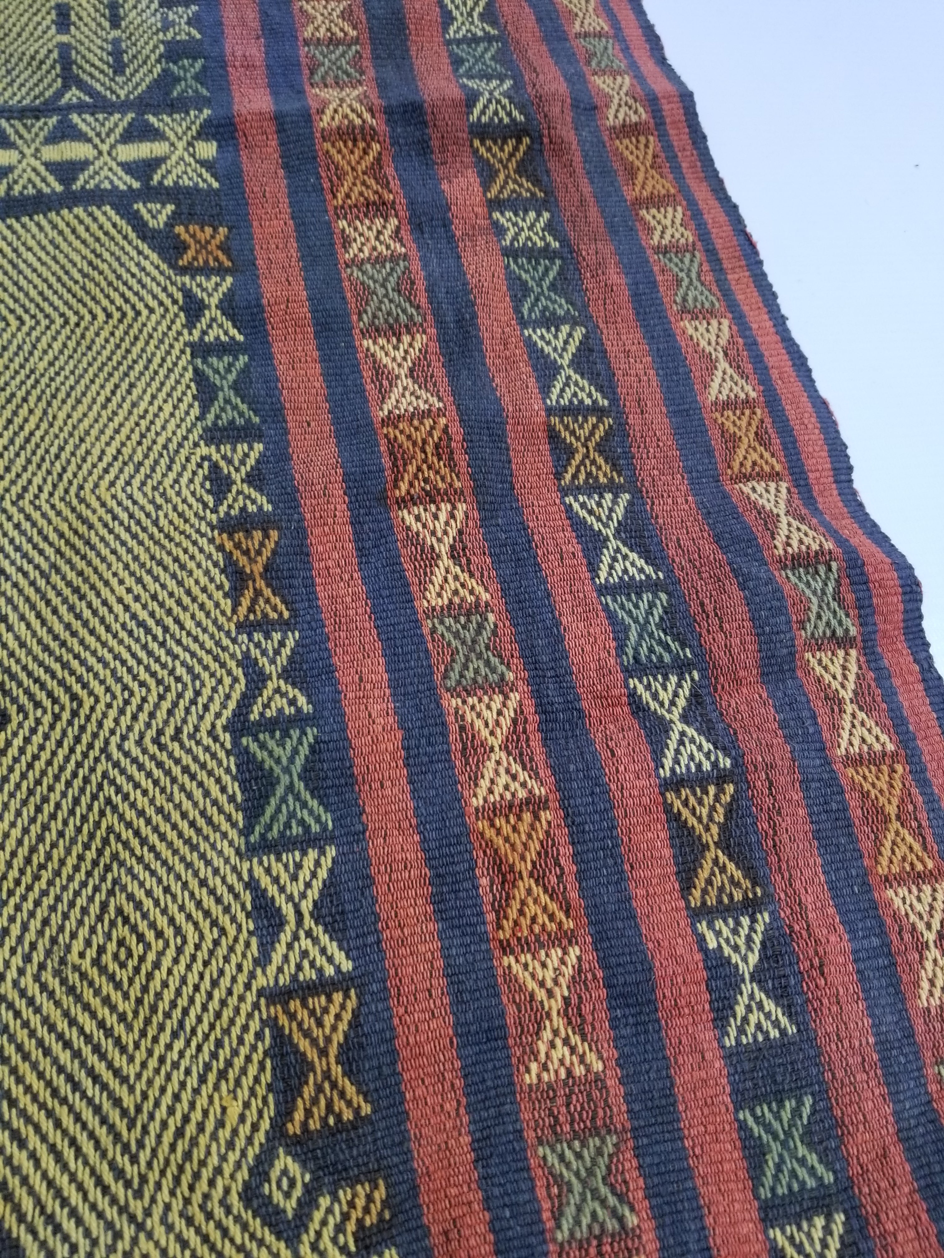 Antique Traditional Handwoven Sumba Pahikung Ikat Wall Tapestry 123x51cm