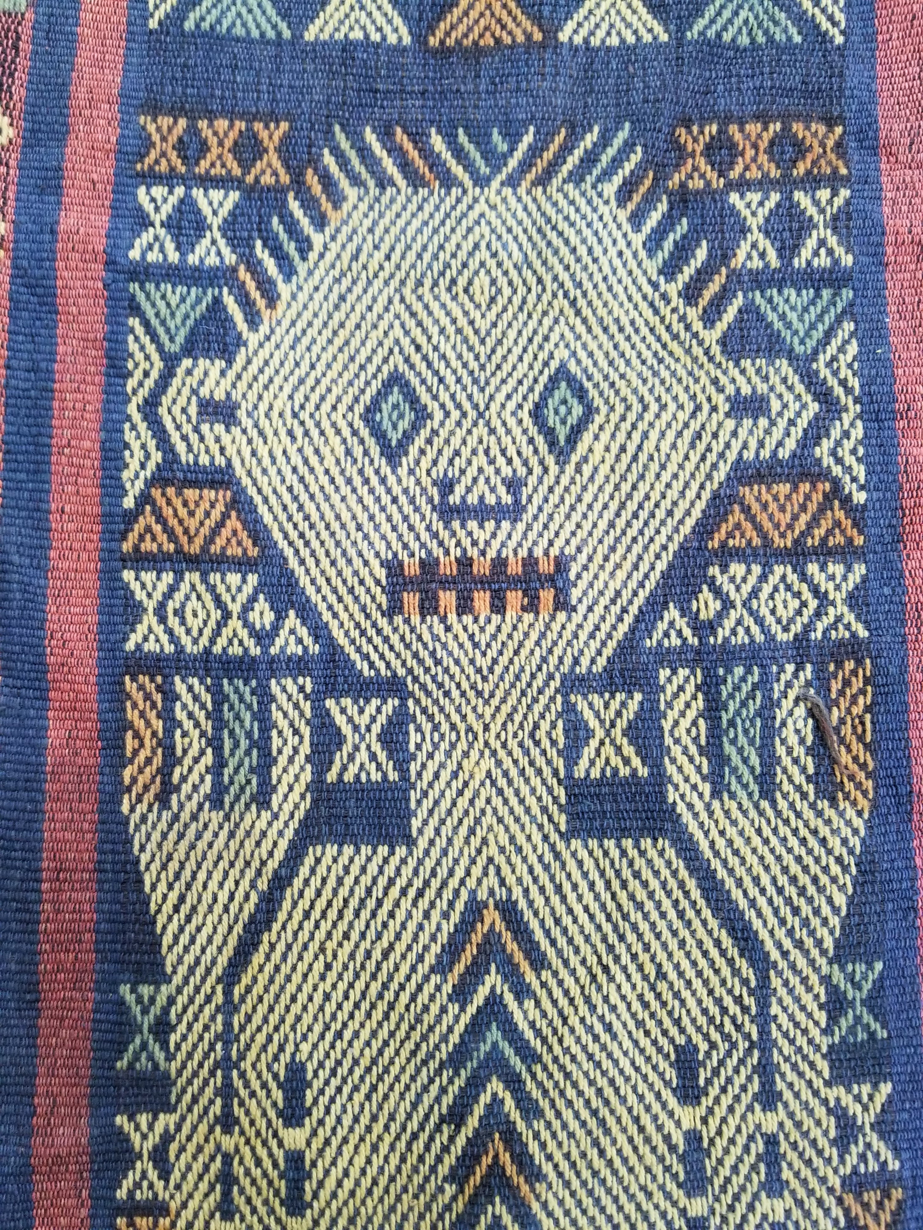 Antique Traditional Handwoven Sumba Pahikung Ikat Wall Tapestry 123x51cm