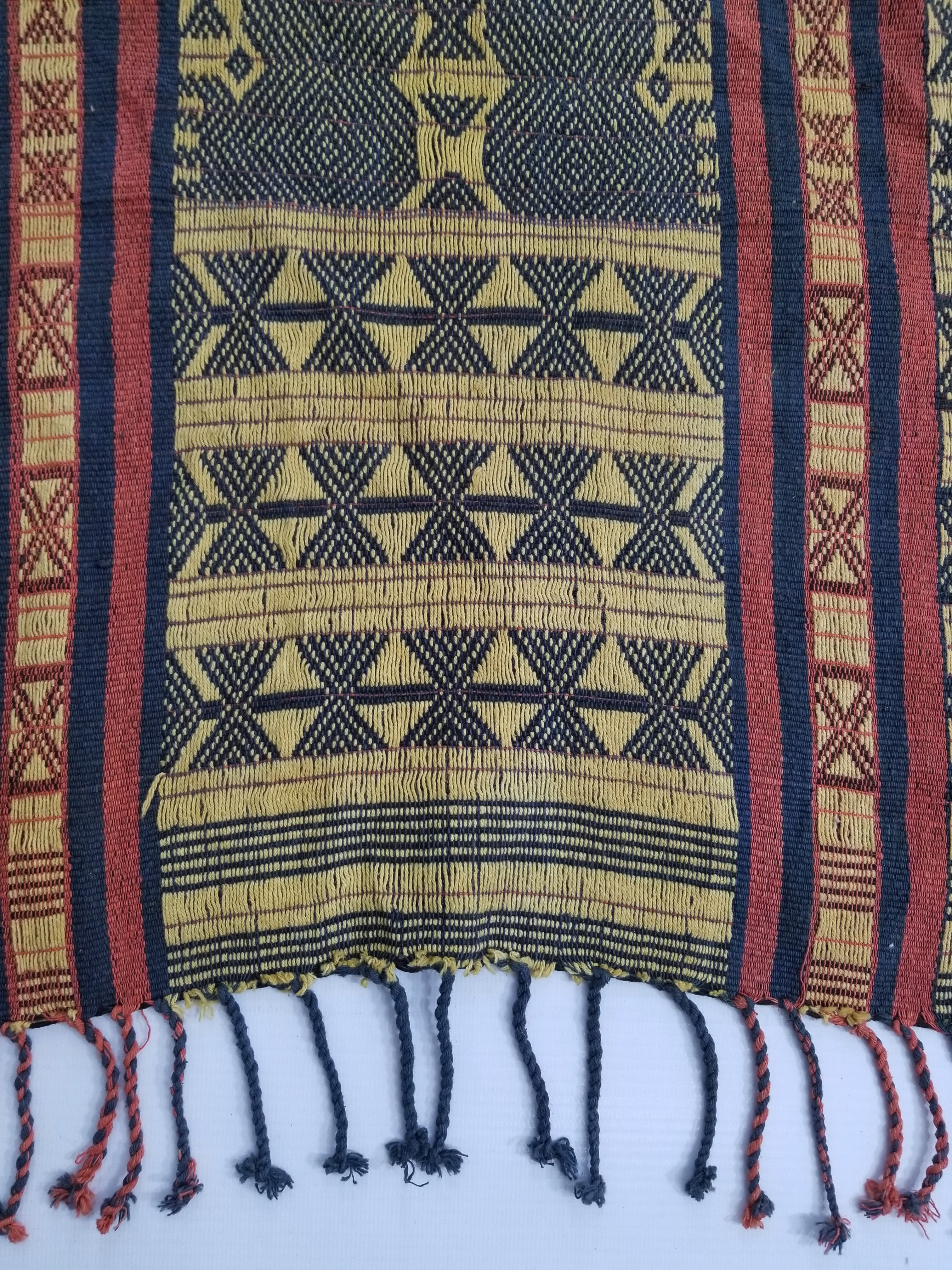 Antique Traditional Handwoven Sumba Pahikung Ikat Wall Tapestry 123x51cm
