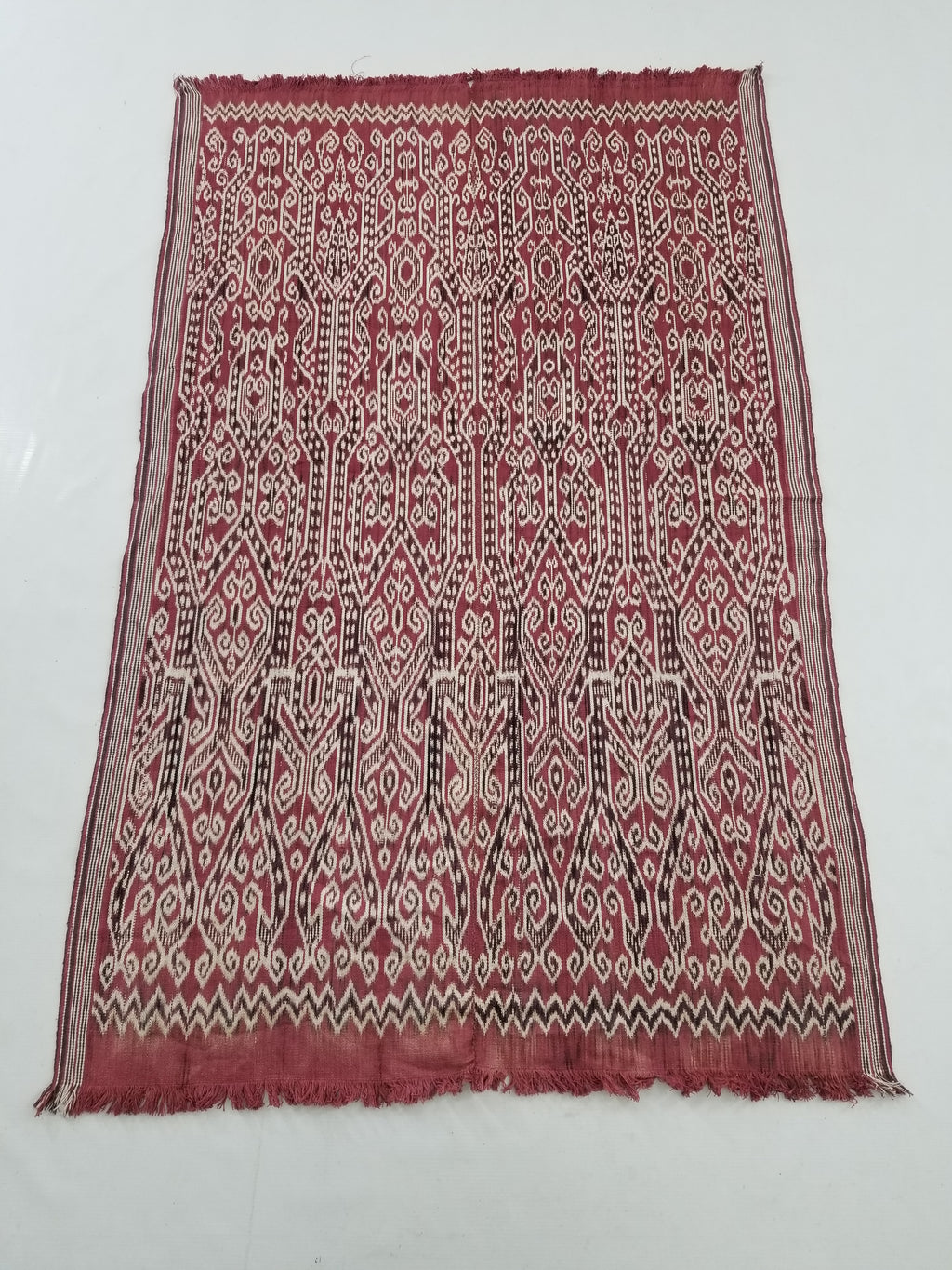 Vintage Handwoven Pua Kumbu Vertical Seam Ceremonial Textile 134x90cm