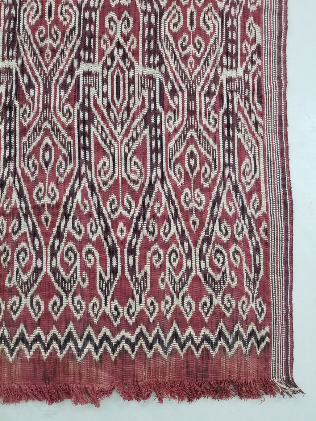 Vintage Handwoven Pua Kumbu Vertical Seam Ceremonial Textile 134x90cm
