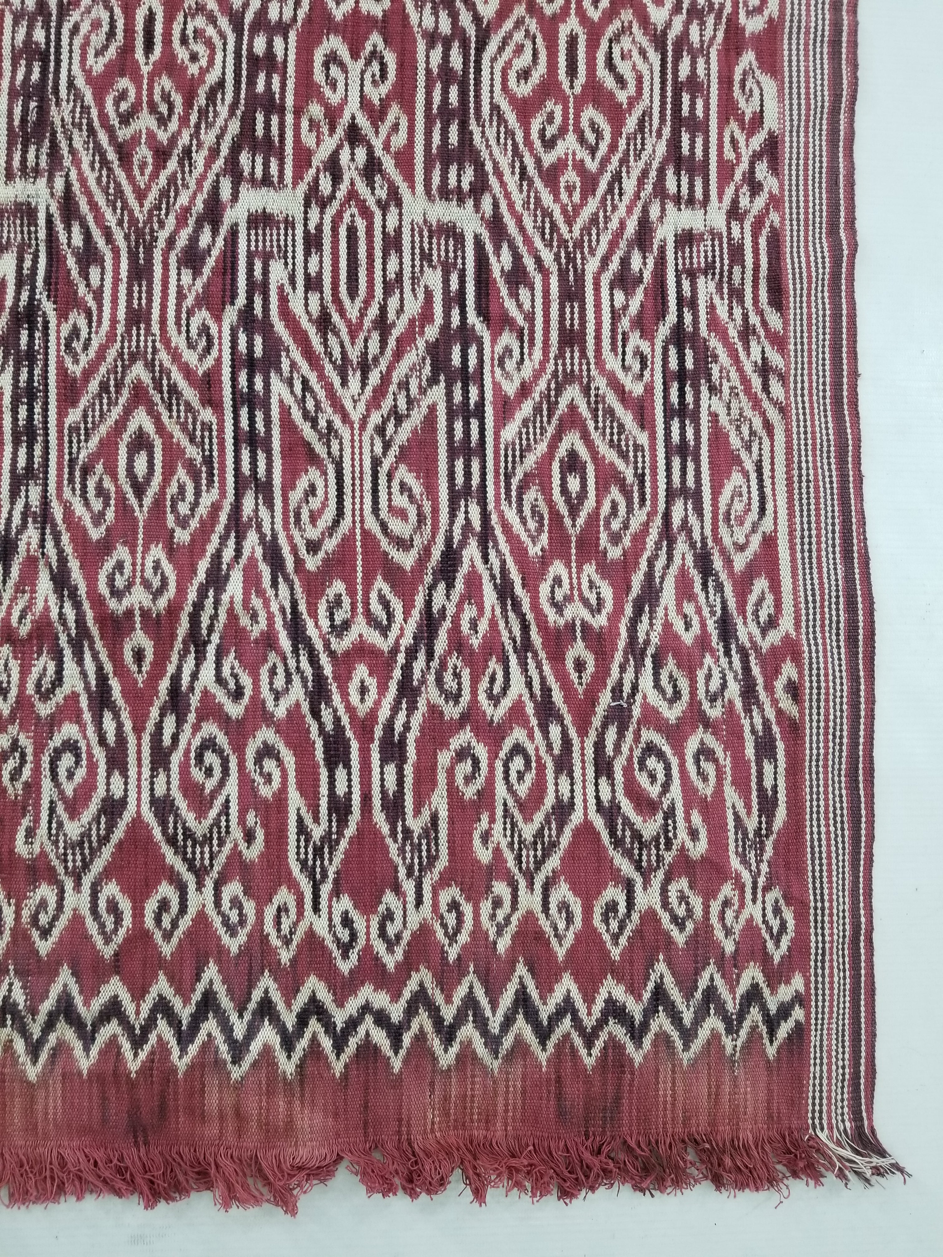 Vintage Handwoven Pua Kumbu Vertical Seam Ceremonial Textile 134x90cm