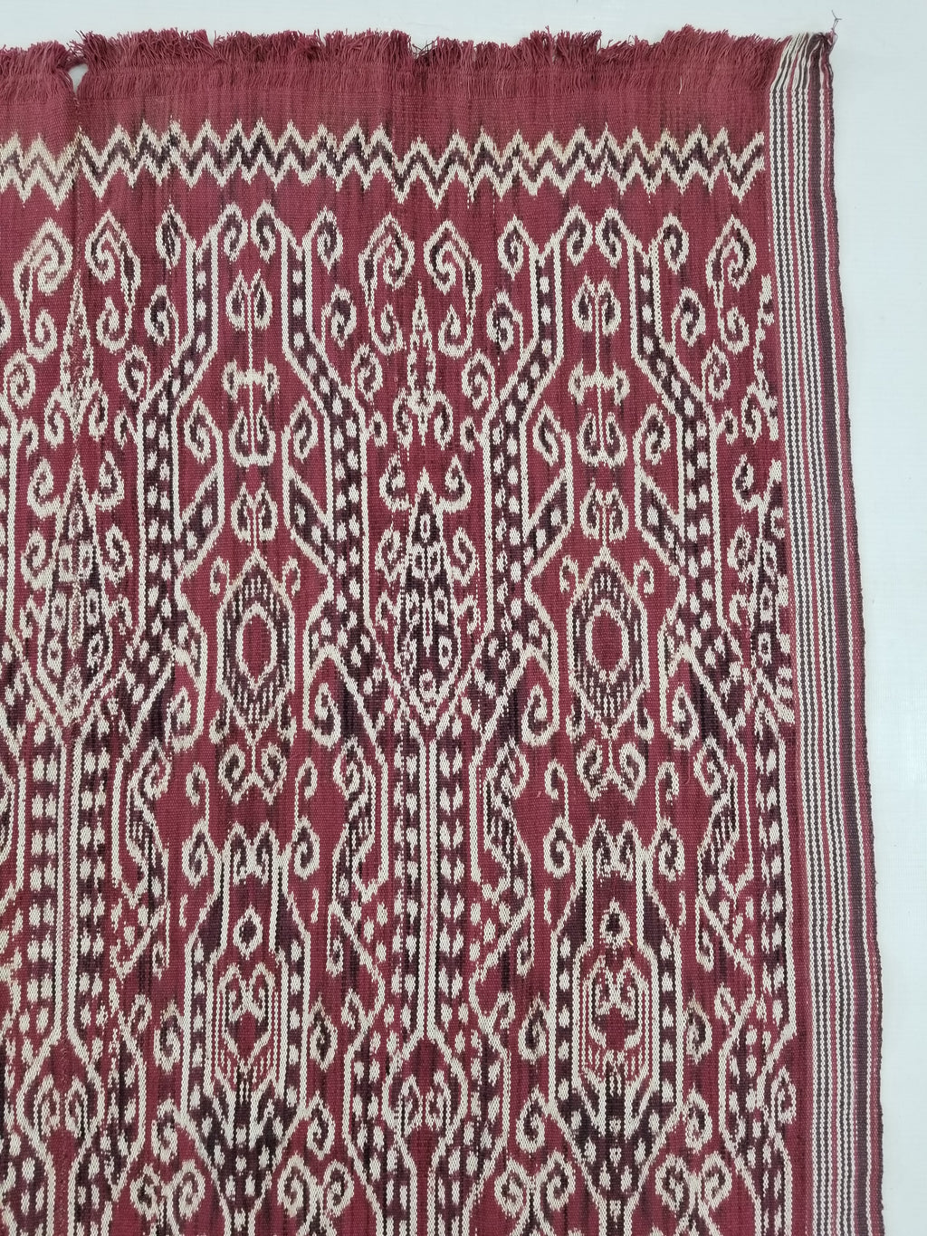 Vintage Handwoven Pua Kumbu Vertical Seam Ceremonial Textile 134x90cm