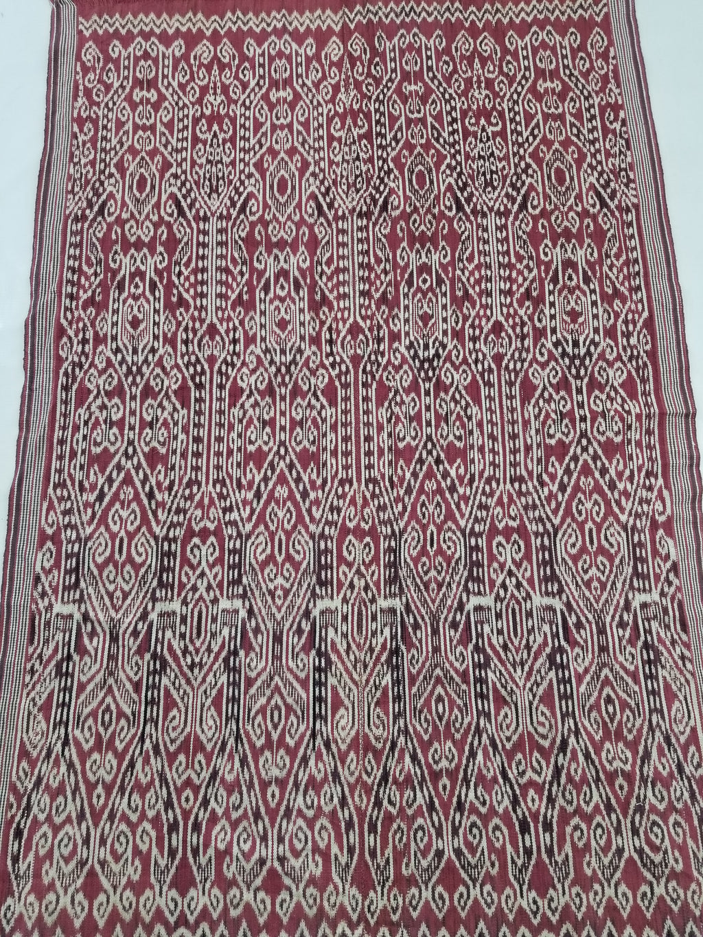Vintage Handwoven Pua Kumbu Vertical Seam Ceremonial Textile 134x90cm
