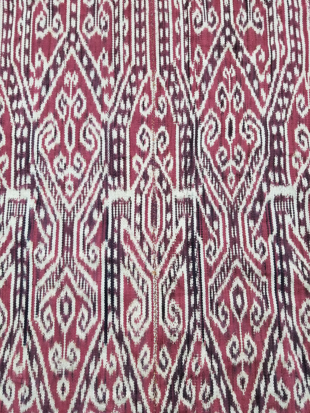 Vintage Handwoven Pua Kumbu Vertical Seam Ceremonial Textile 134x90cm