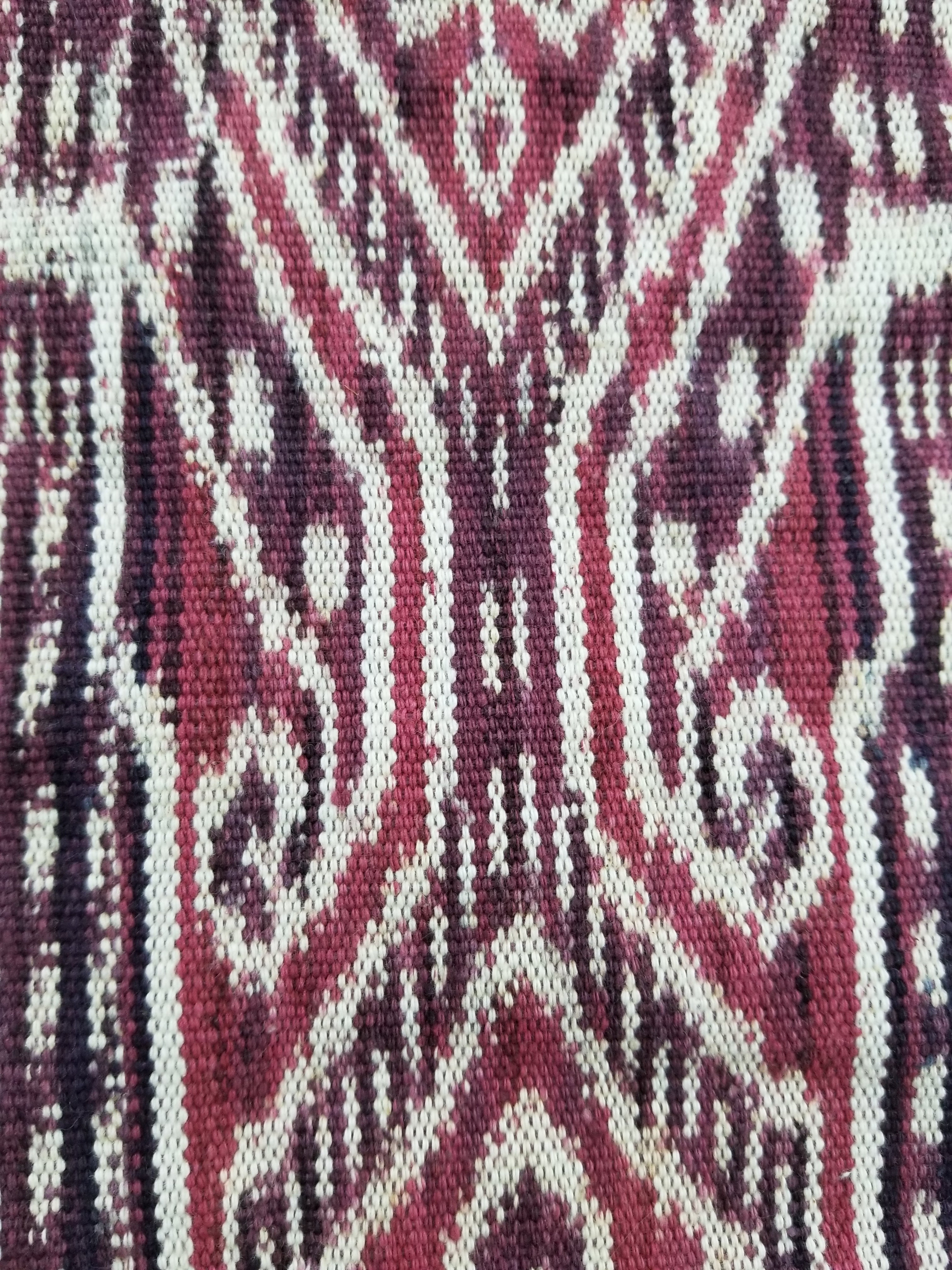 Vintage Handwoven Pua Kumbu Vertical Seam Ceremonial Textile 134x90cm