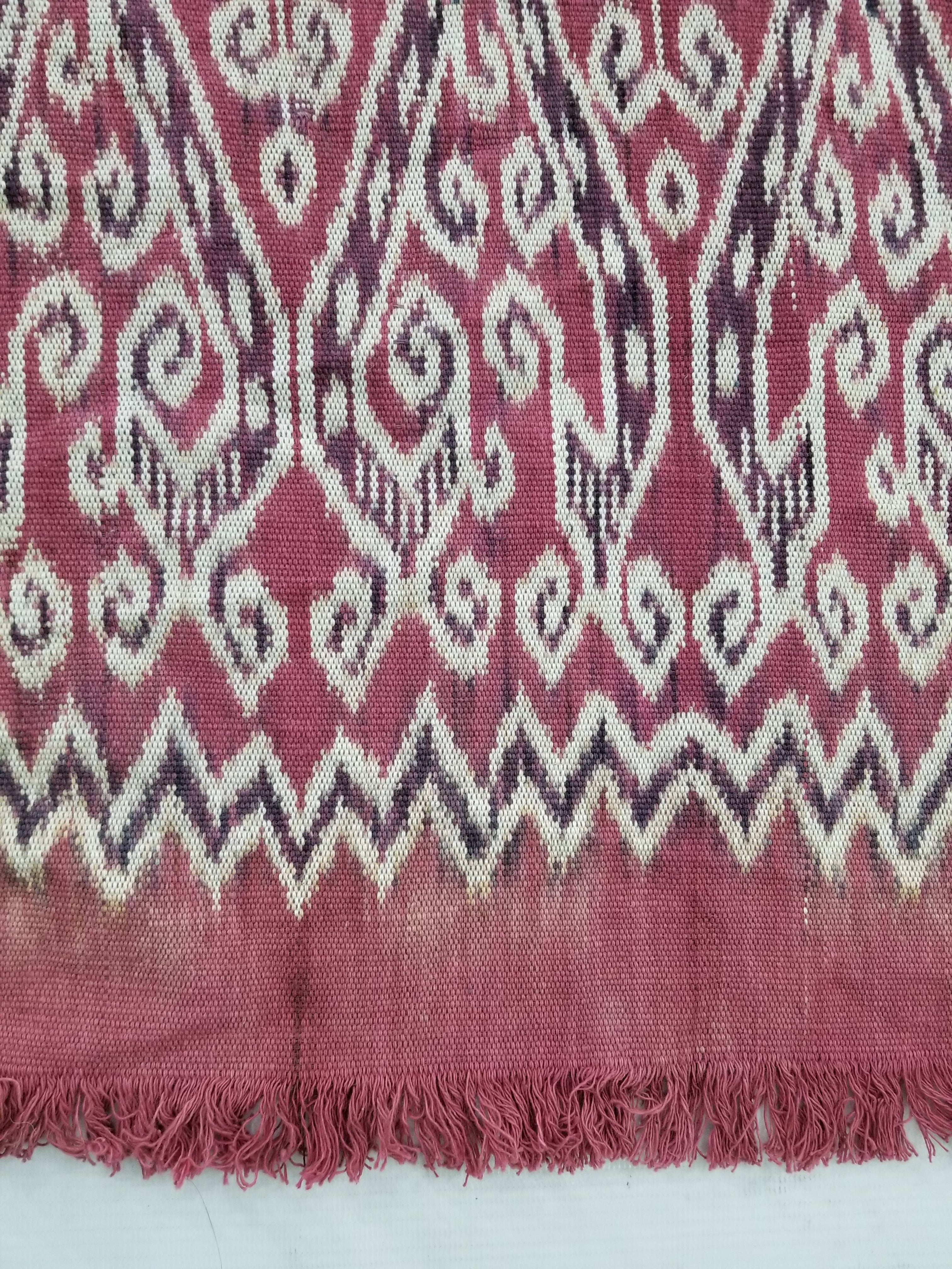 Vintage Handwoven Pua Kumbu Vertical Seam Ceremonial Textile 134x90cm