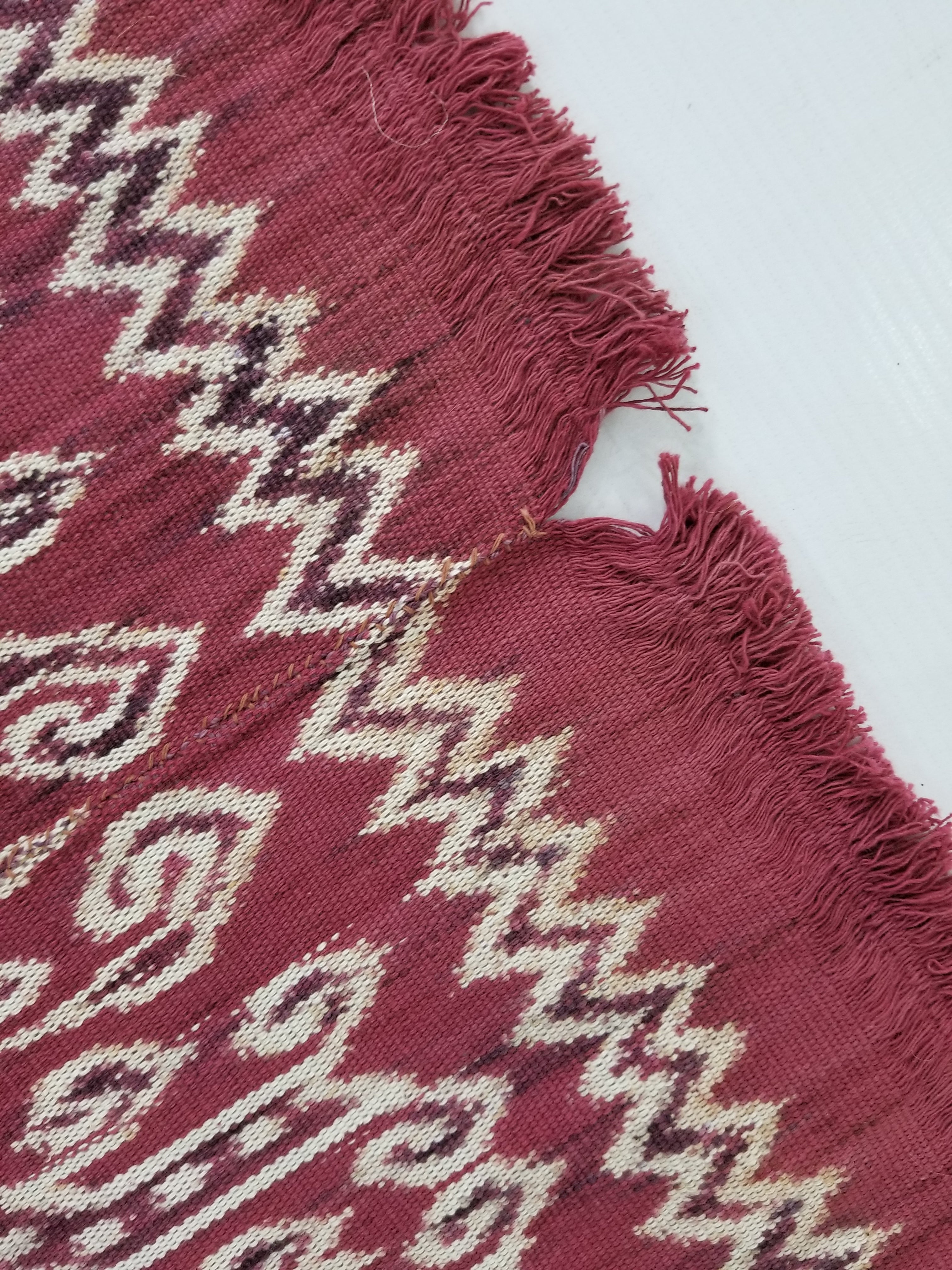 Vintage Handwoven Pua Kumbu Vertical Seam Ceremonial Textile 134x90cm