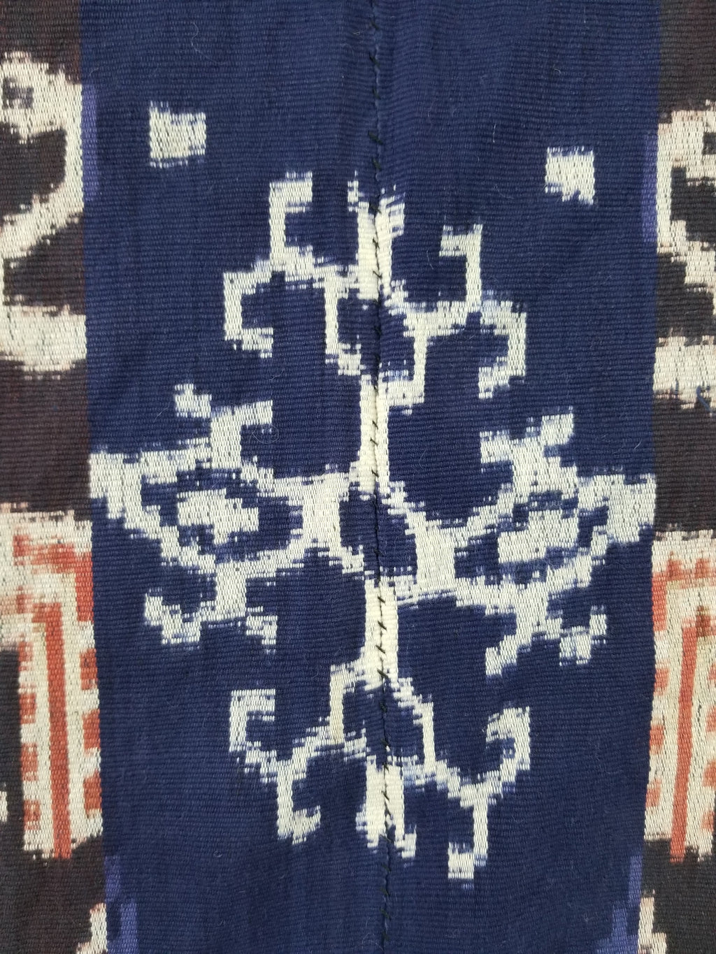 Vintage Handwoven Indonesian Ikat Sumba Vertical Seam Tapestry/ Runner 221x98cm