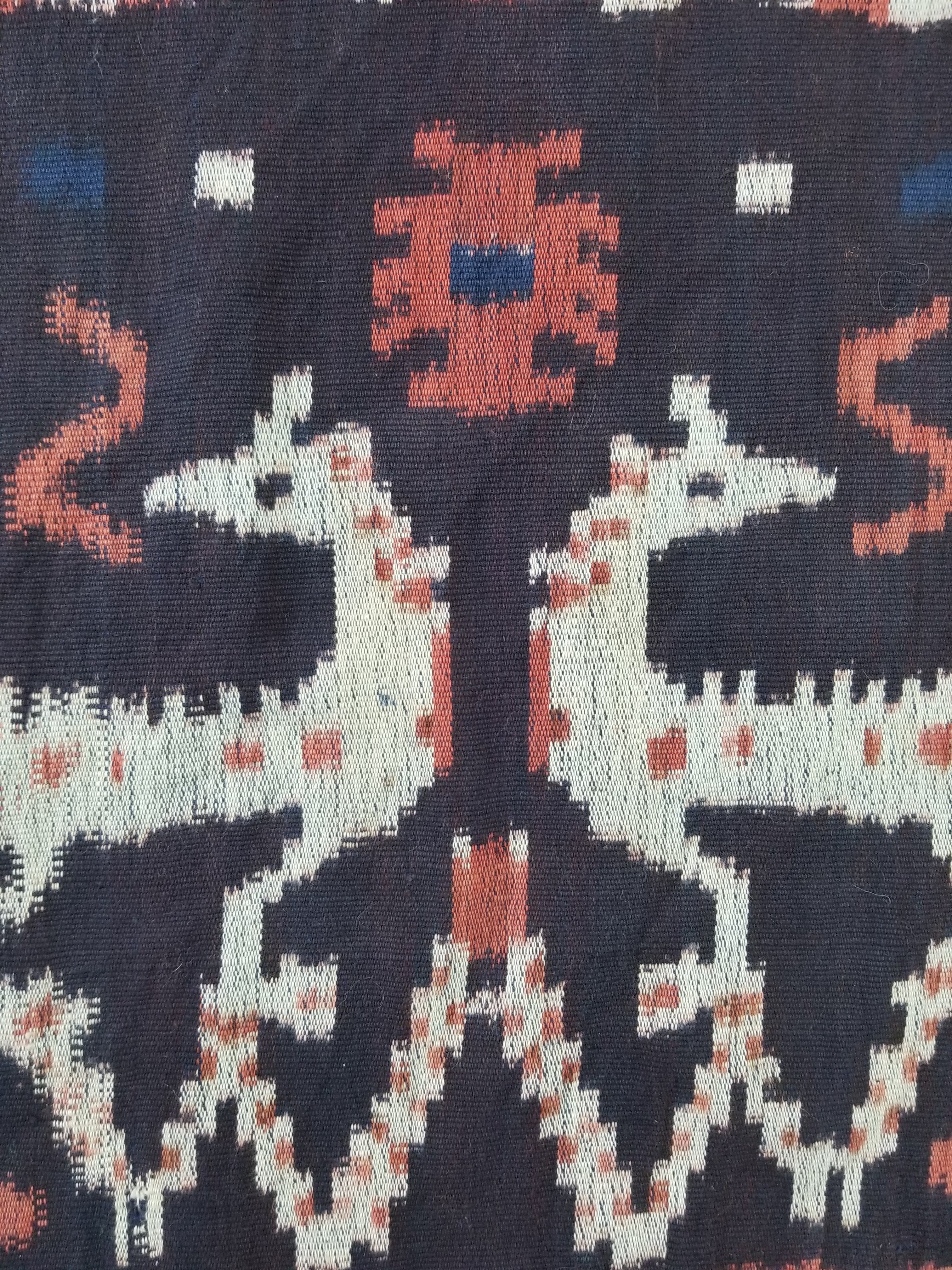 Vintage Handwoven Indonesian Ikat Sumba Vertical Seam Tapestry/ Runner 221x98cm