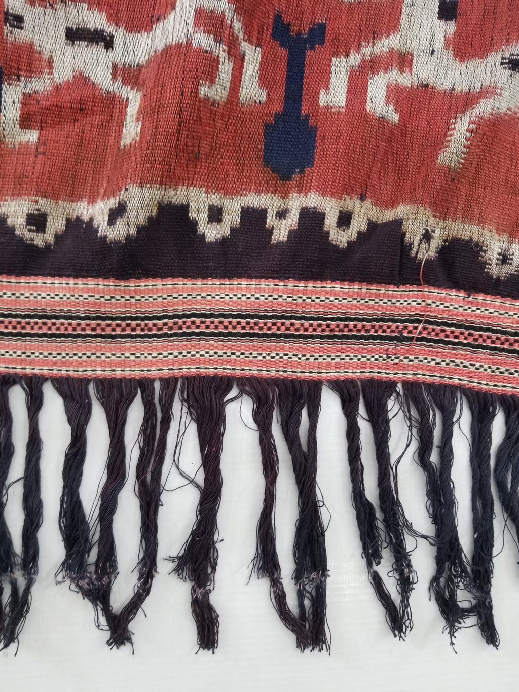 Vintage Handwoven Indonesian Ikat Sumba Vertical Seam Tapestry/ Runner 221x98cm