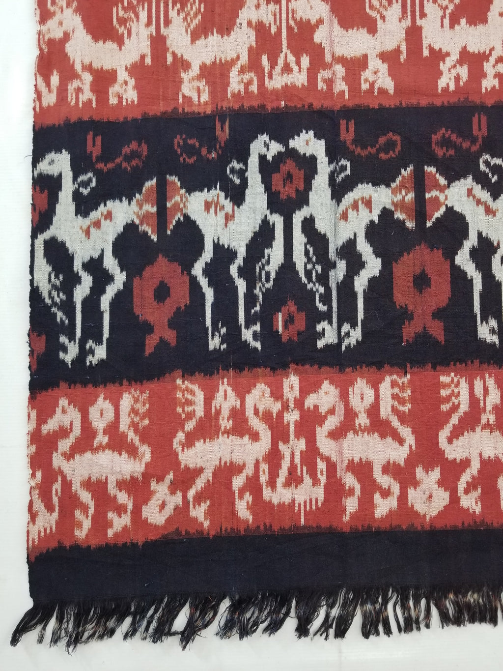 Antique Traditional Indonesian Handwoven Tenun Ikat Sumba Textile 231x118cm