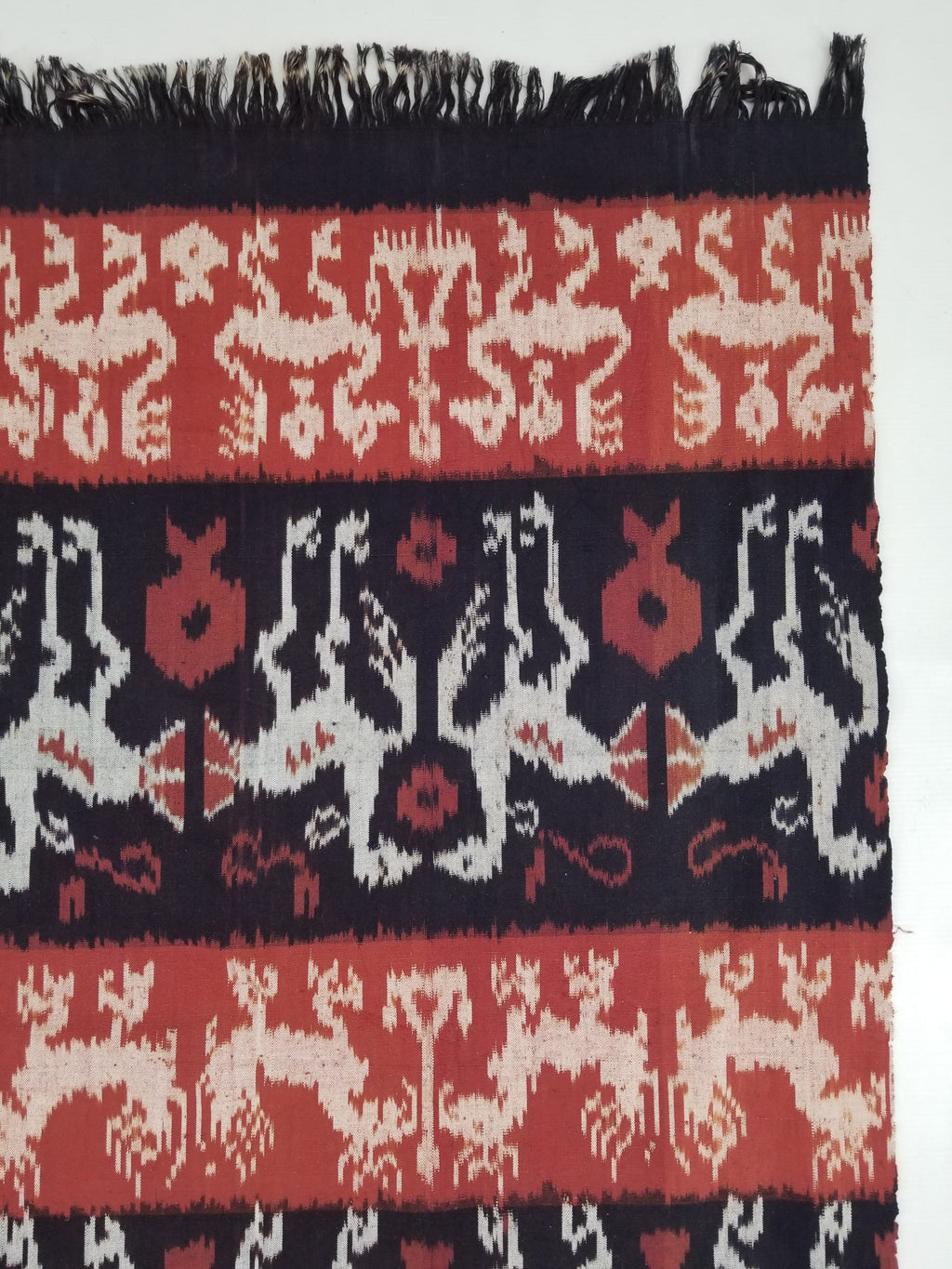 Antique Traditional Indonesian Handwoven Tenun Ikat Sumba Textile 231x118cm