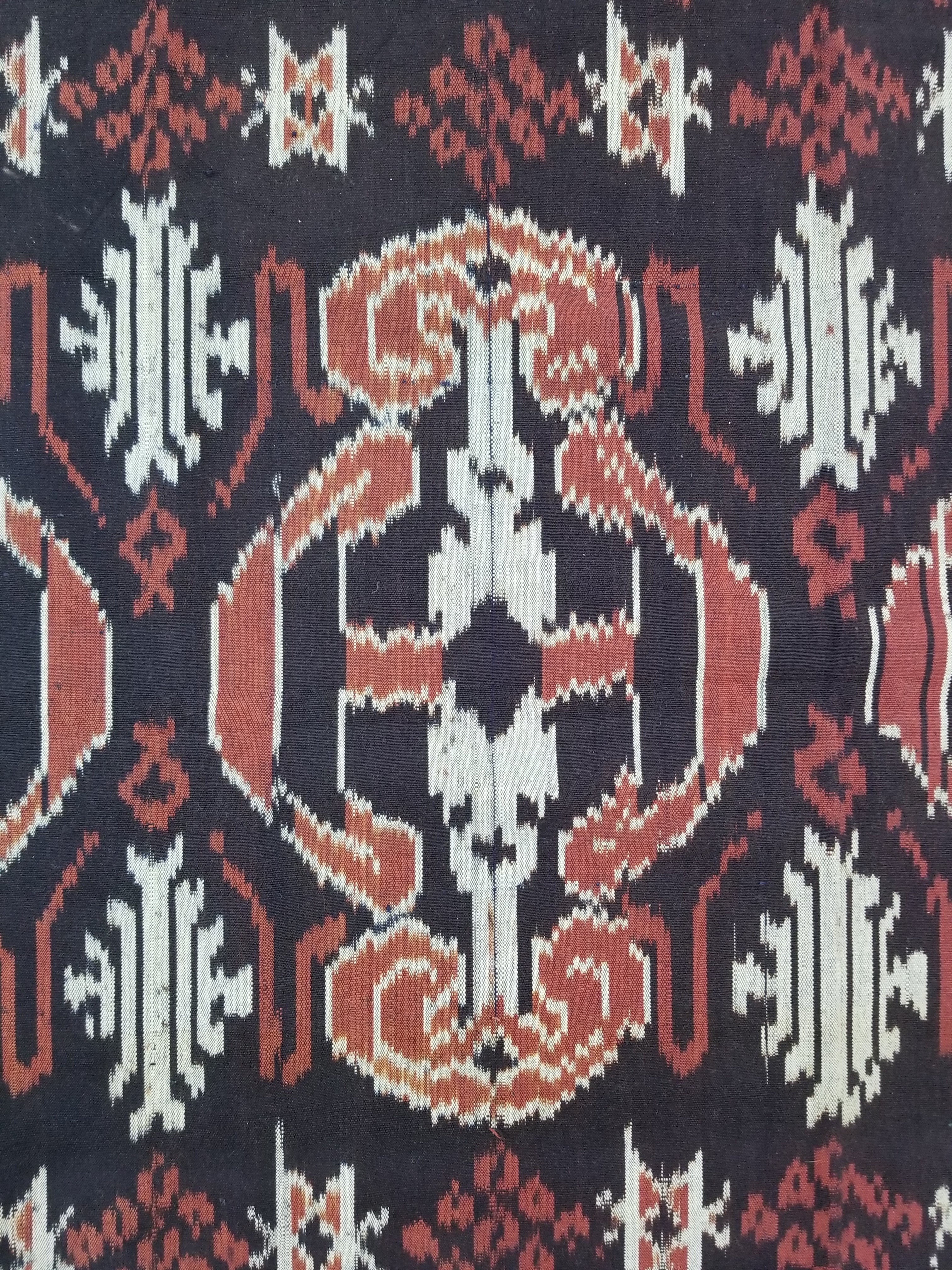Antique Traditional Indonesian Handwoven Tenun Ikat Sumba Textile 231x118cm