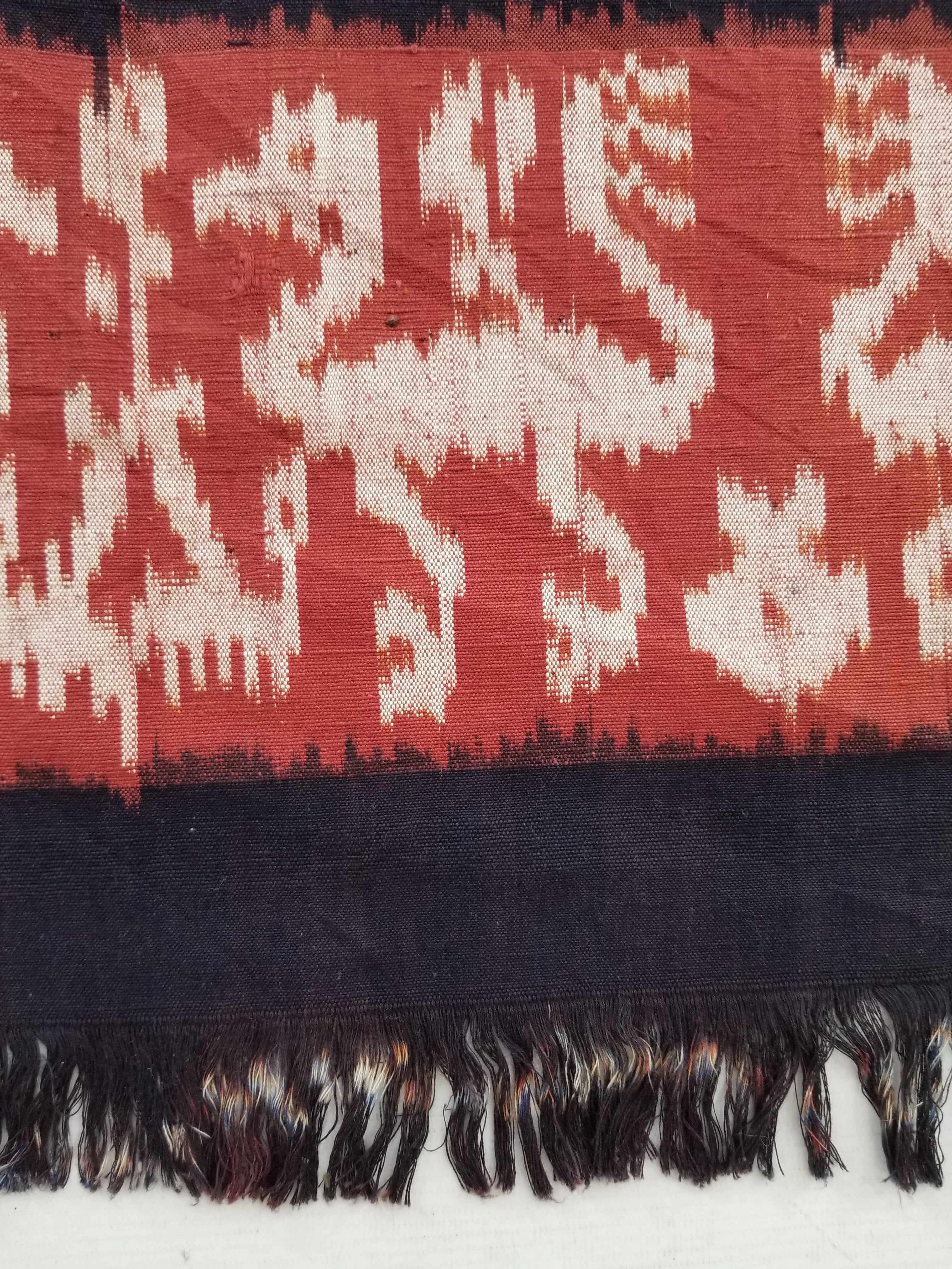 Antique Traditional Indonesian Handwoven Tenun Ikat Sumba Textile 231x118cm