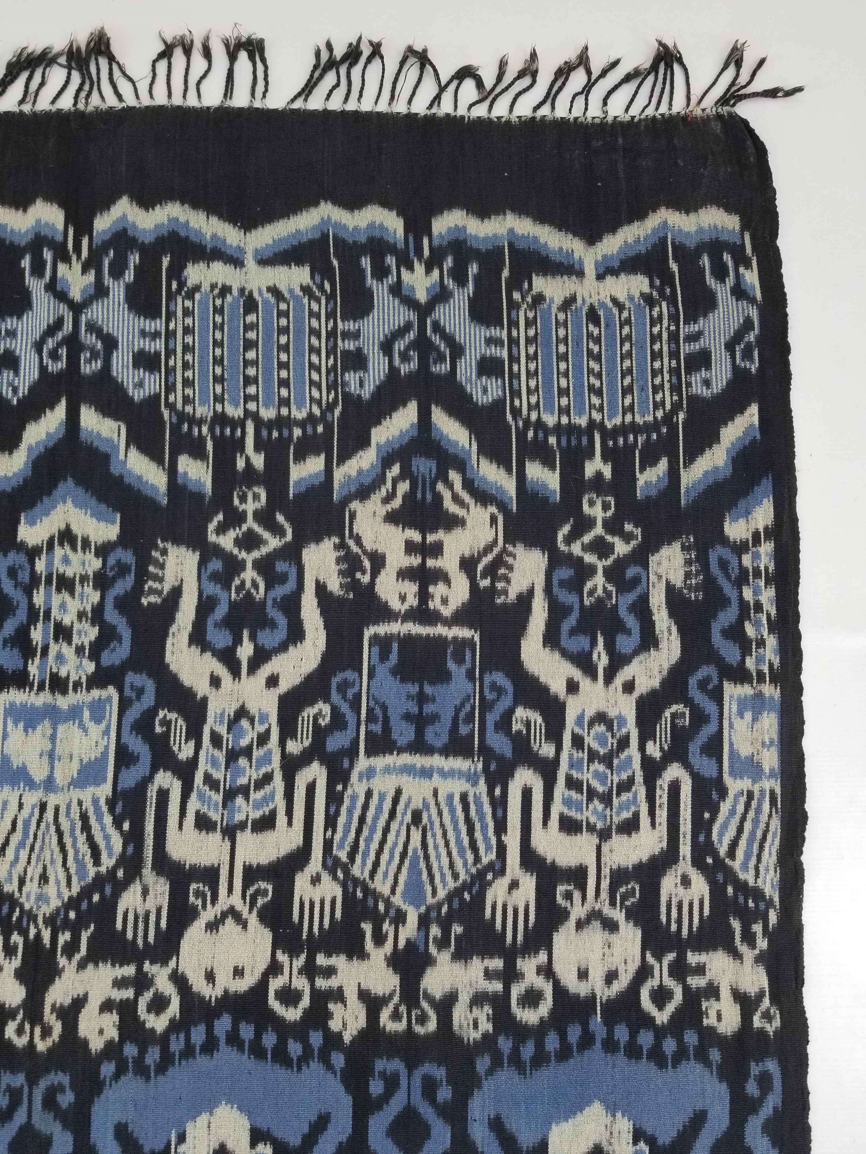 Vintage Indonesian Handwoven Sumba Ikat Wall Hanging / Shawl 230x112cm