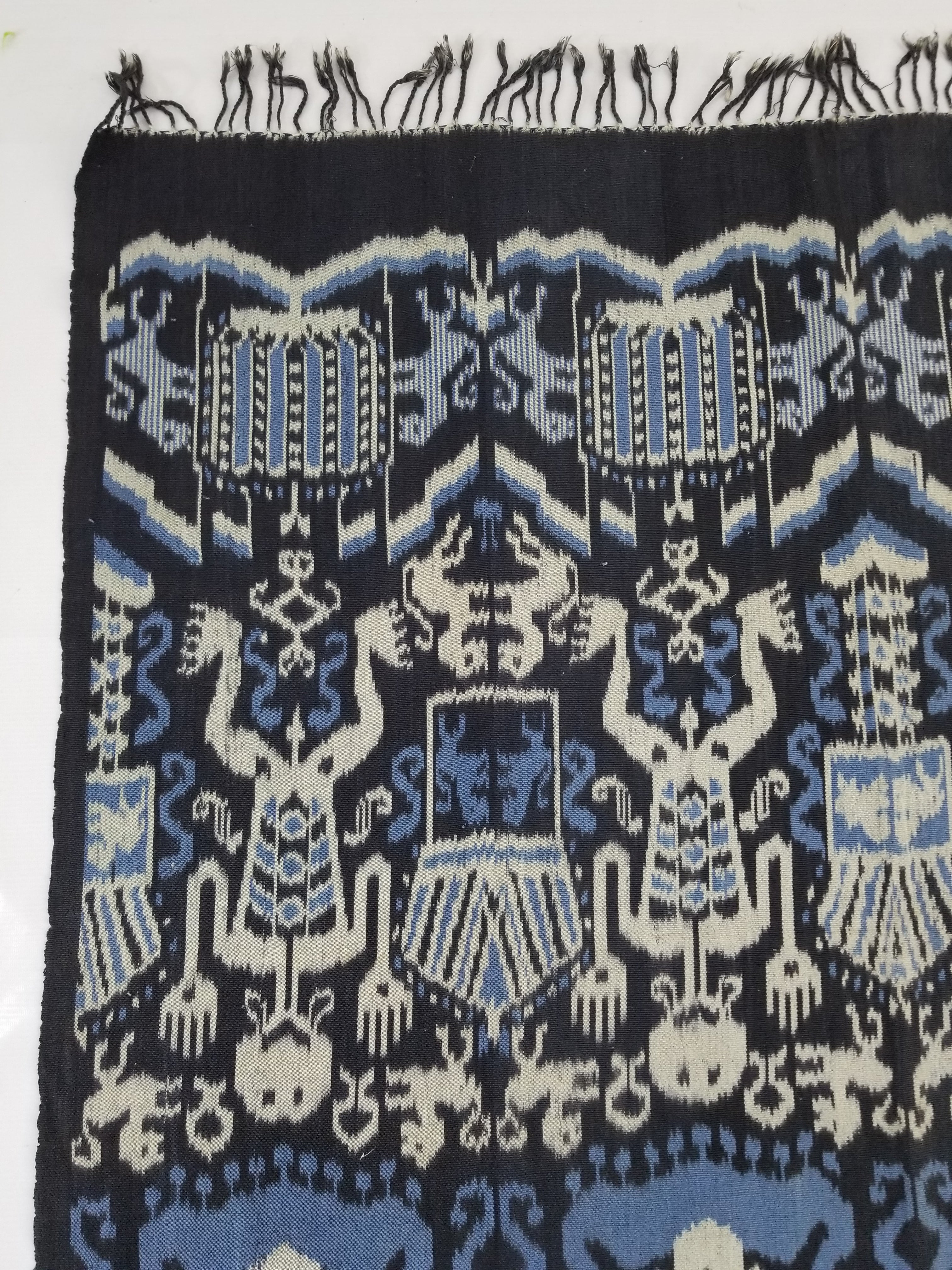 Vintage Indonesian Handwoven Sumba Ikat Wall Hanging / Shawl 230x112cm