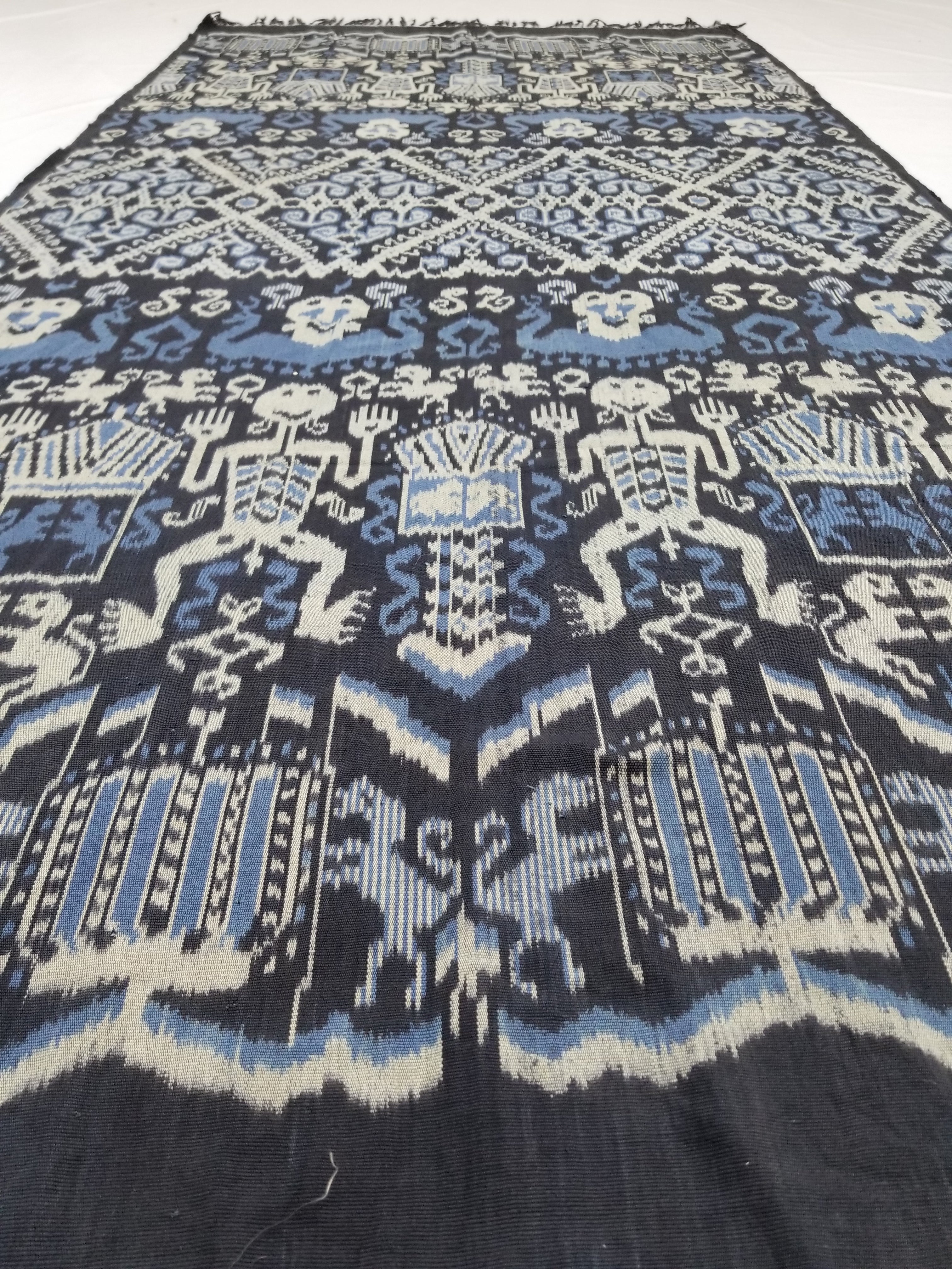 Vintage Indonesian Handwoven Sumba Ikat Wall Hanging / Shawl 230x112cm