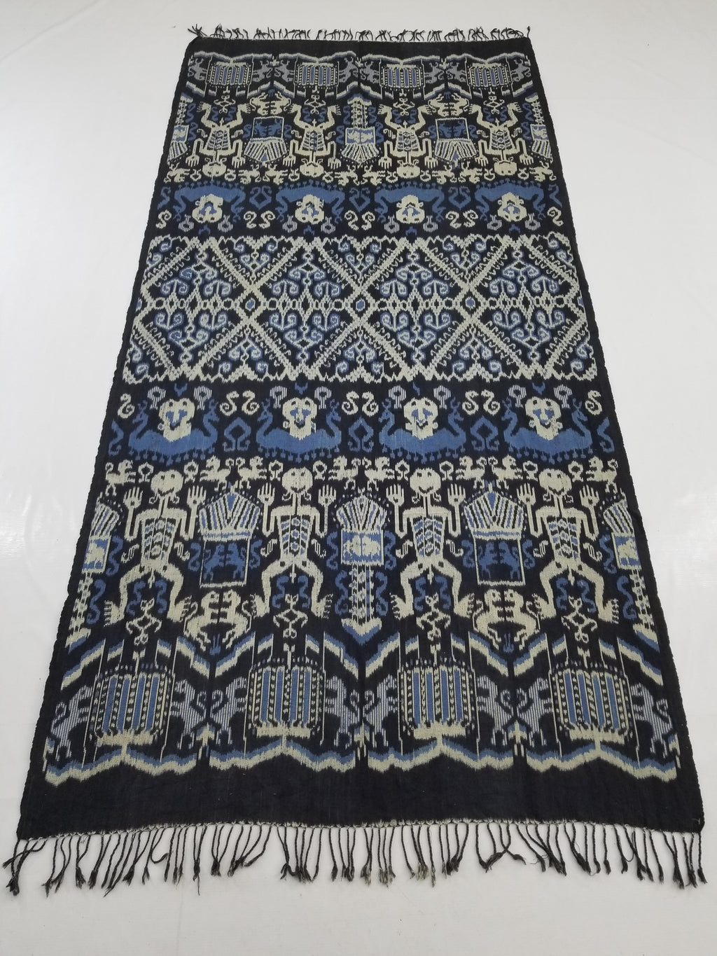 Vintage Indonesian Handwoven Sumba Ikat Wall Hanging / Shawl 230x112cm