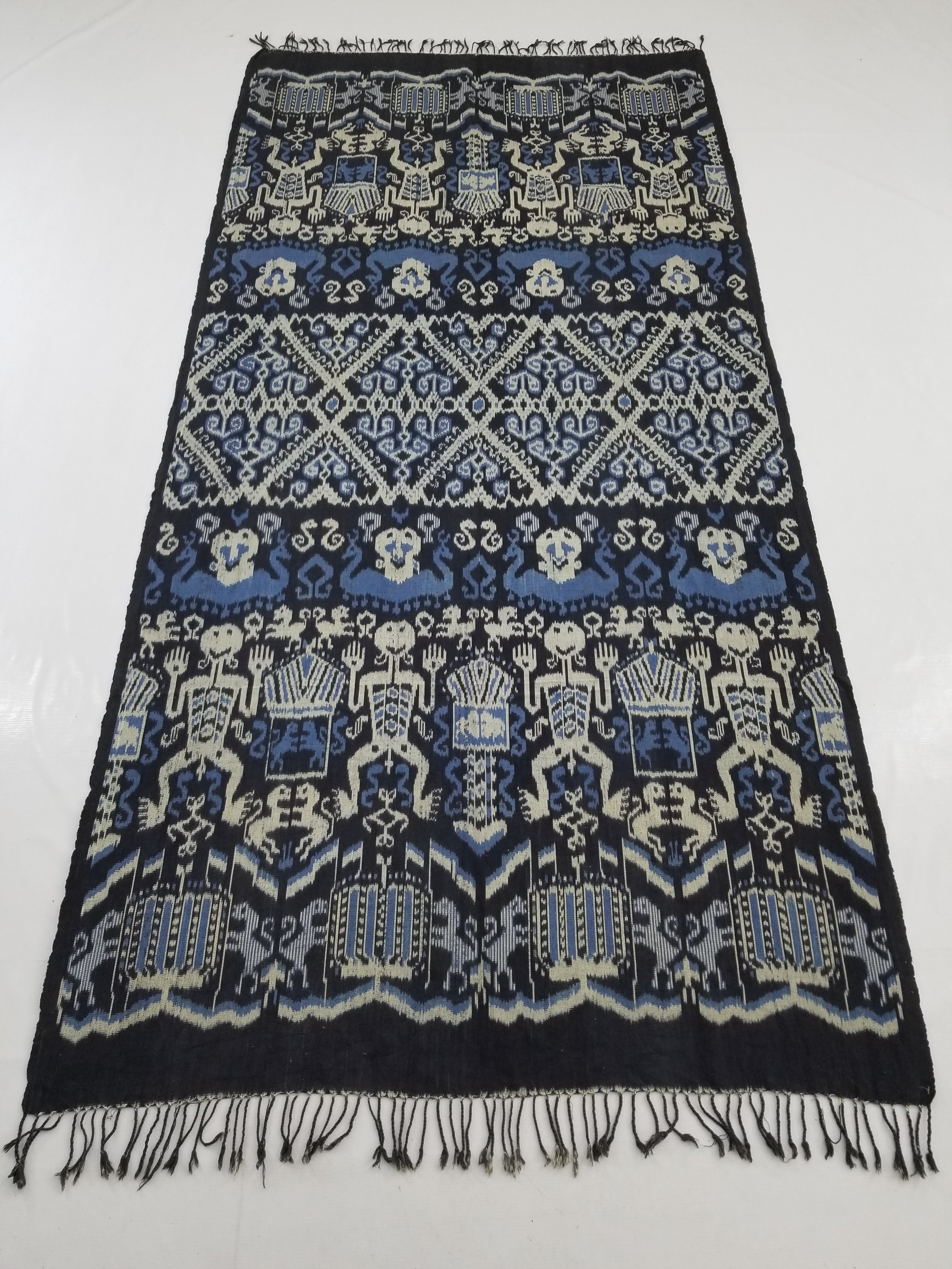 Vintage Indonesian Handwoven Sumba Ikat Wall Hanging / Shawl 230x112cm