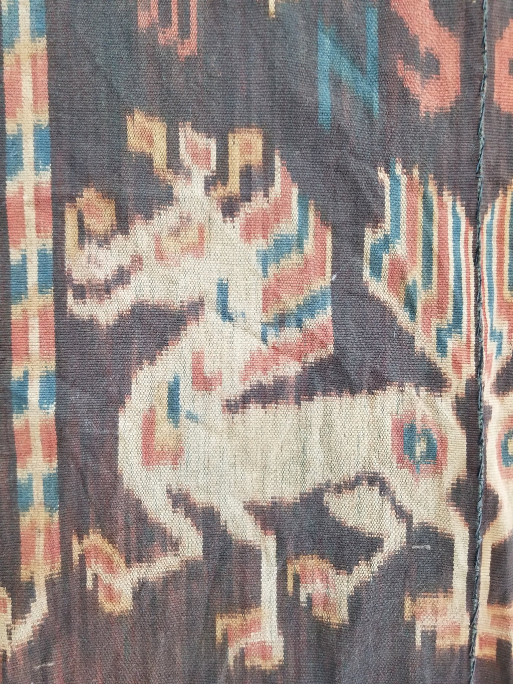 Antique Handwoven Indonesian Sumba Ikat Vertical Seam Ceremonial Textile 270x132