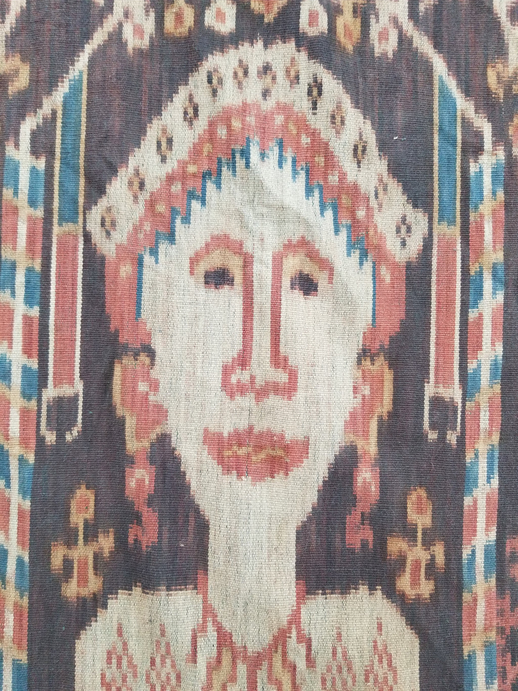 Antique Handwoven Indonesian Sumba Ikat Vertical Seam Ceremonial Textile 270x132