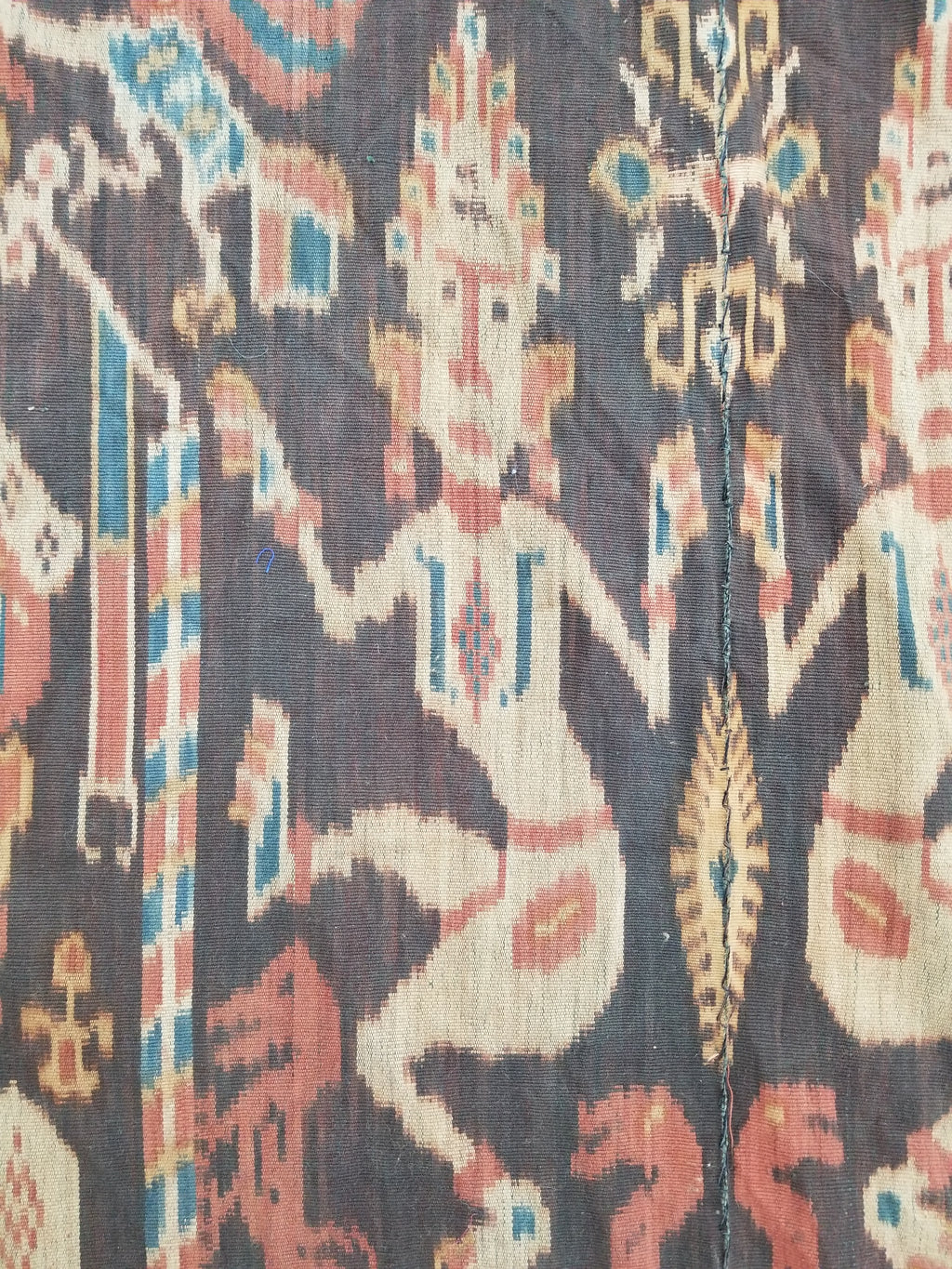 Antique Handwoven Indonesian Sumba Ikat Vertical Seam Ceremonial Textile 270x132