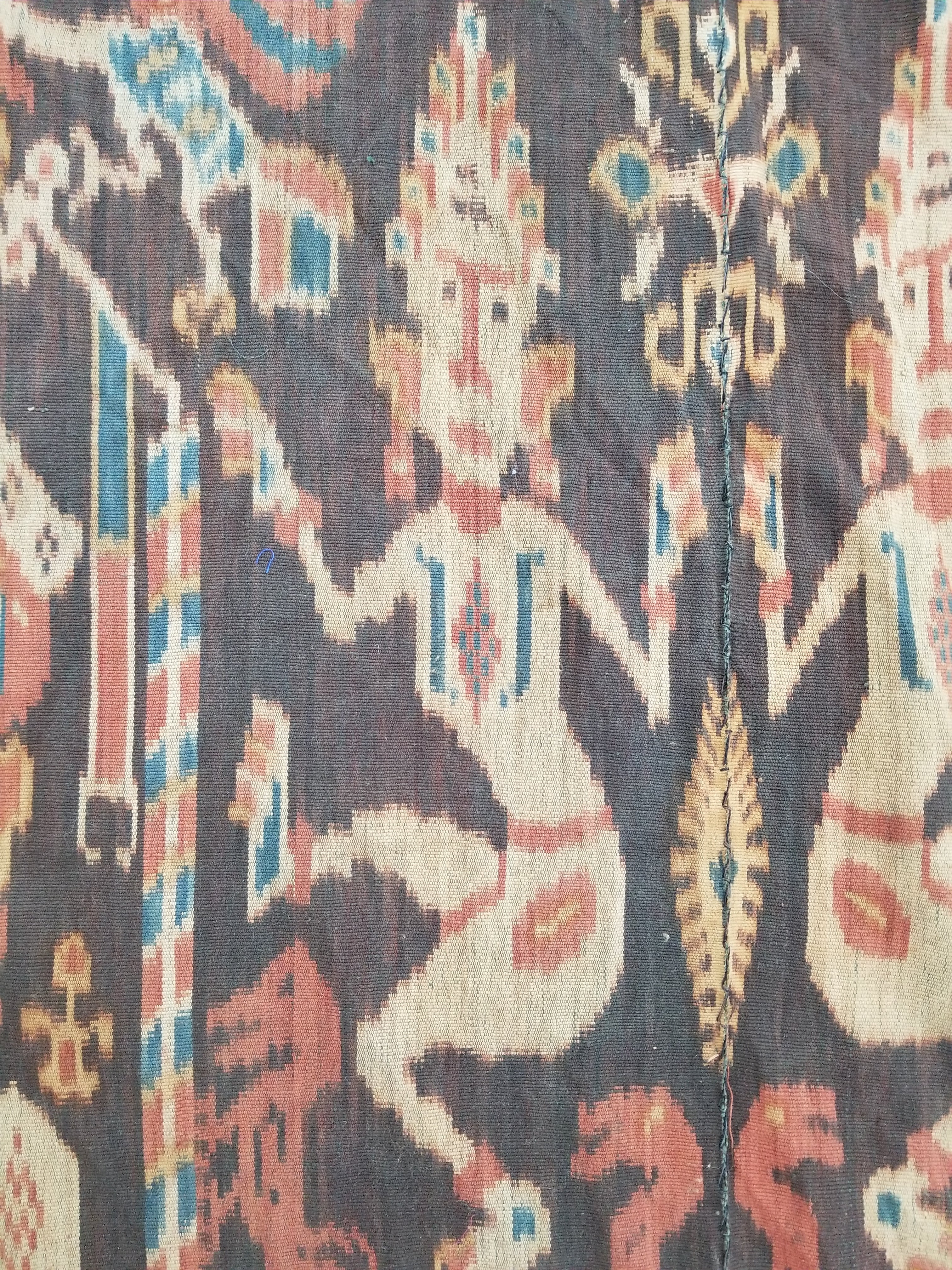 Antique Handwoven Indonesian Sumba Ikat Vertical Seam Ceremonial Textile 270x132