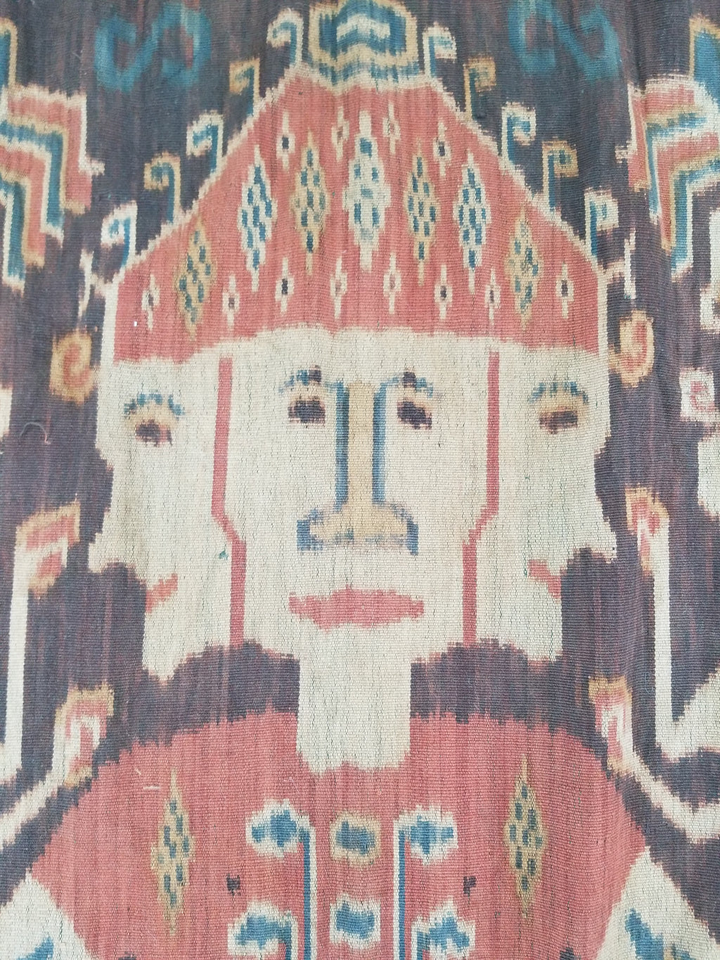 Antique Handwoven Indonesian Sumba Ikat Vertical Seam Ceremonial Textile 270x132