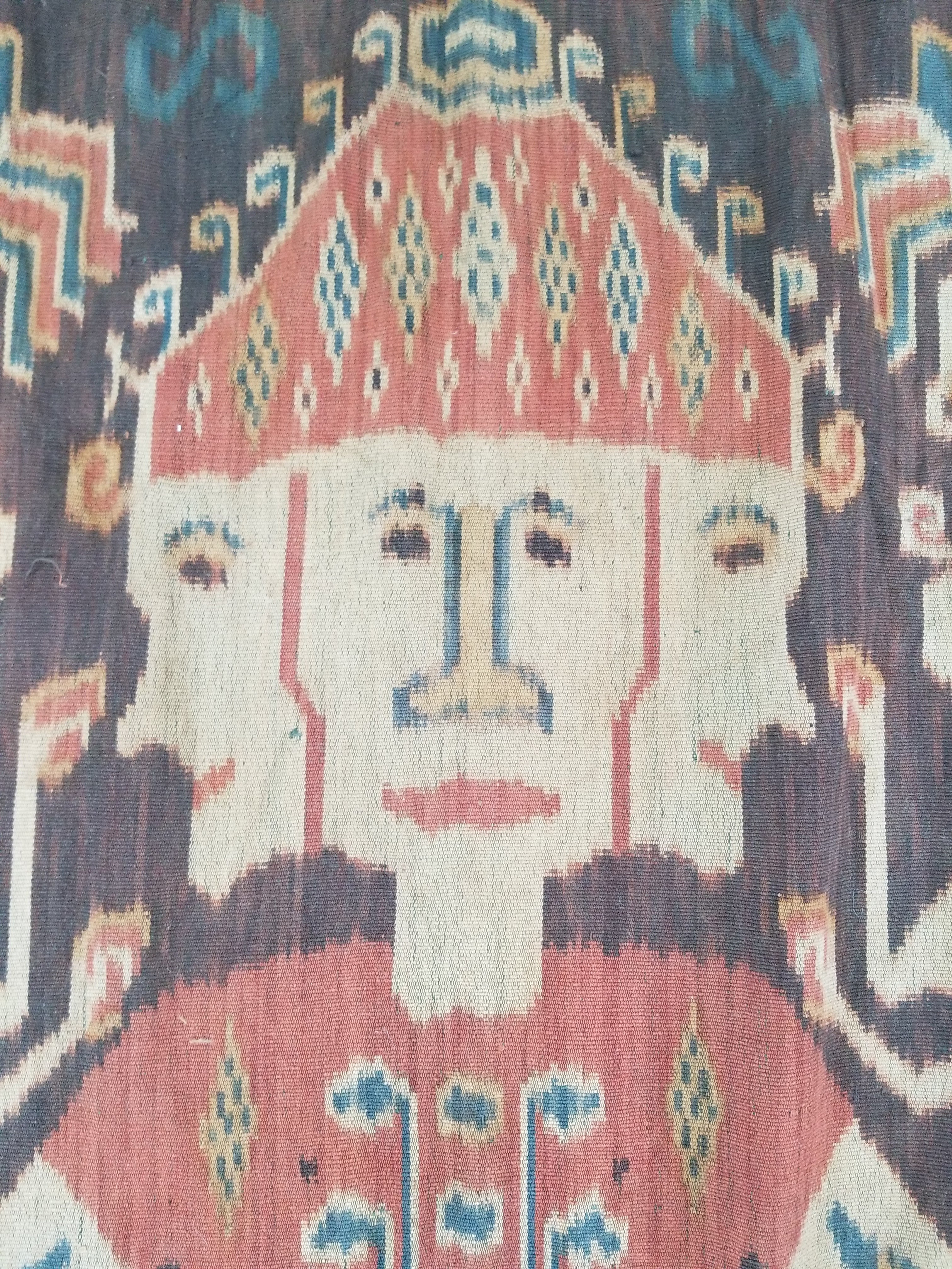Antique Handwoven Indonesian Sumba Ikat Vertical Seam Ceremonial Textile 270x132