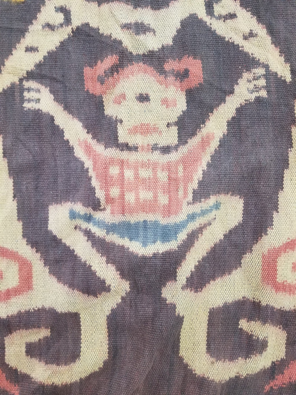 Vintage Indonesian Handwoven Sumba Ikat Hinggi Vertical Seam Textile 264x155cm