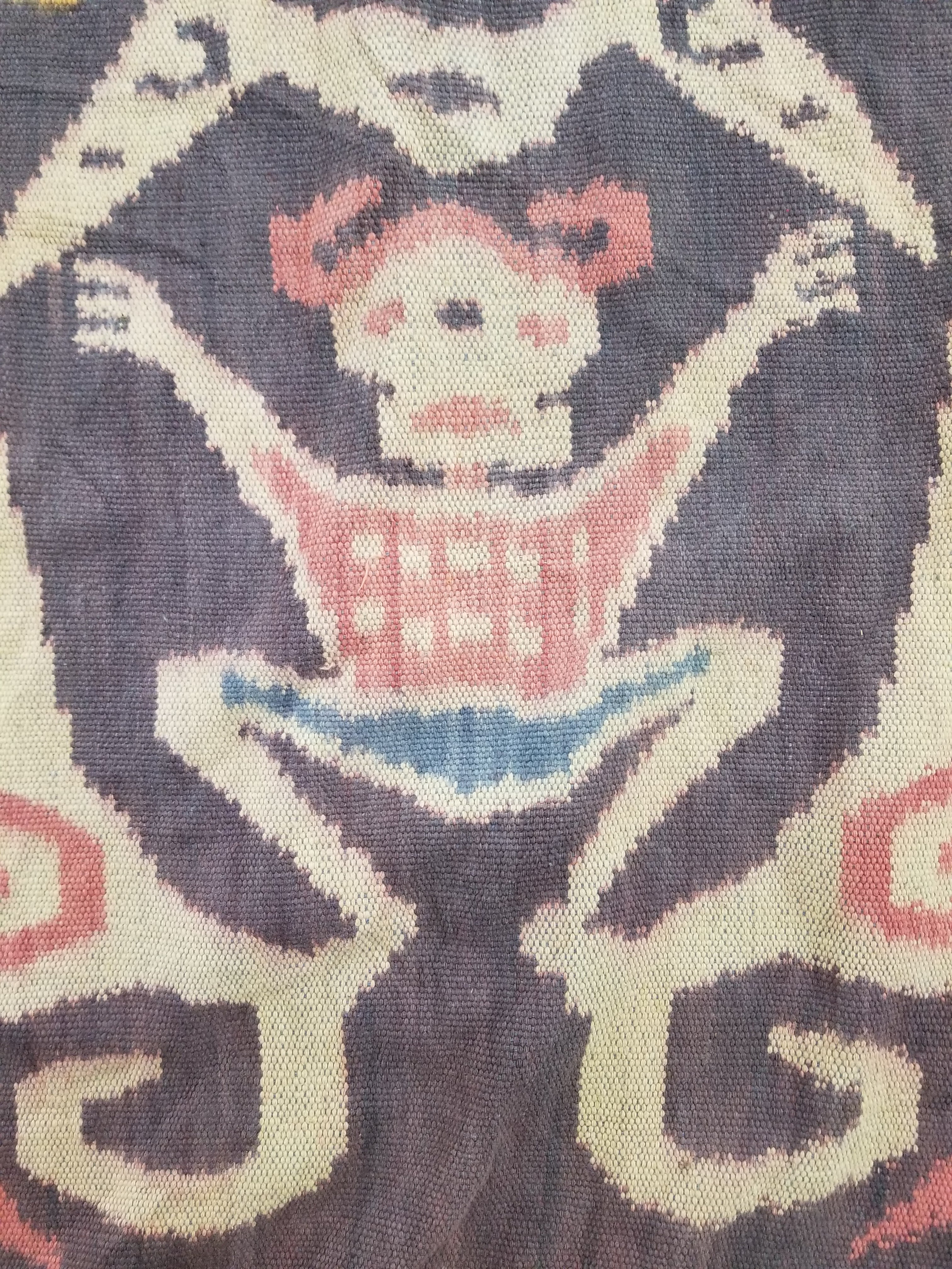 Vintage Indonesian Handwoven Sumba Ikat Hinggi Vertical Seam Textile 264x155cm
