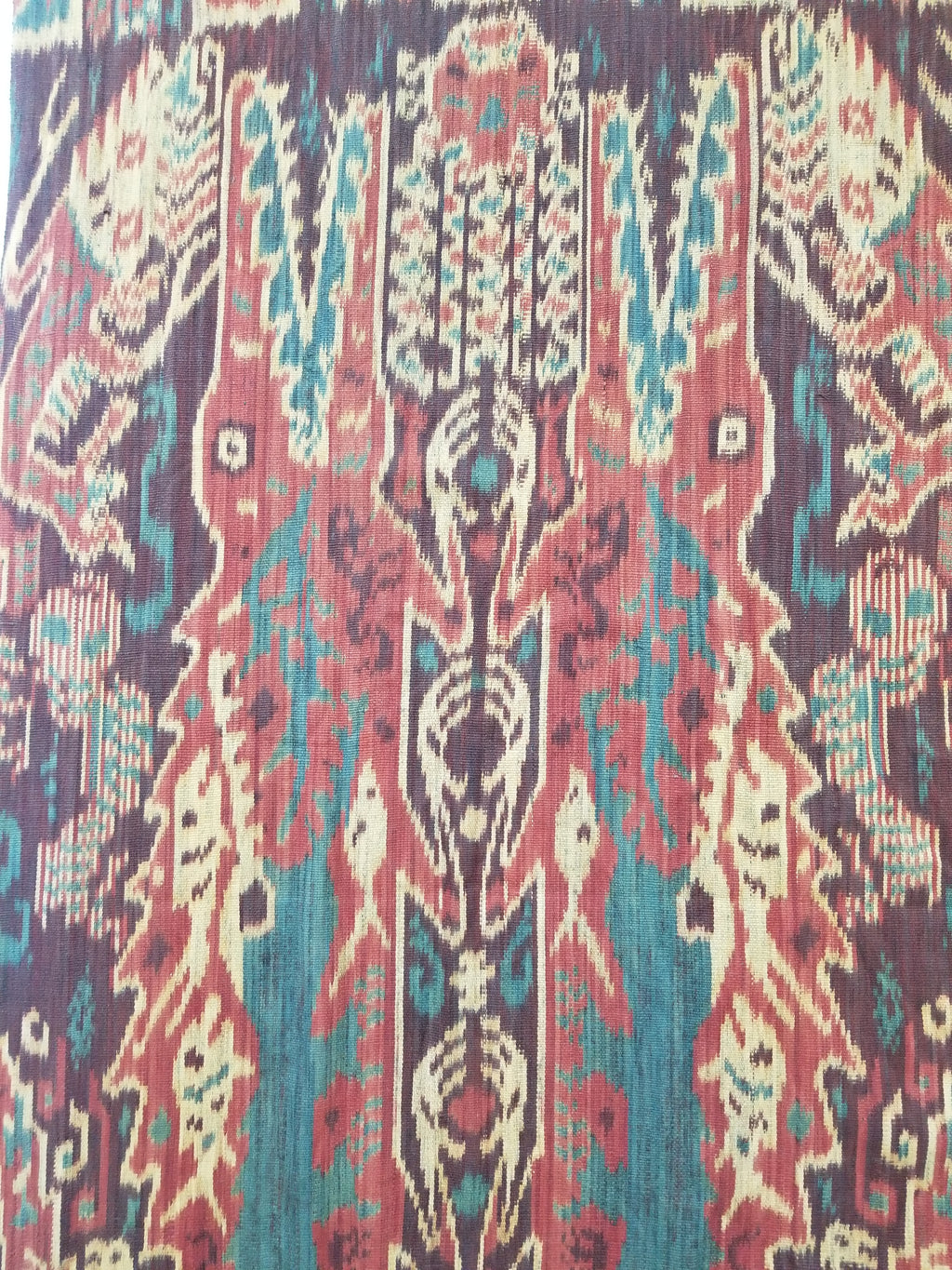 Vintage Indonesian Handwoven Sumba Ikat Vertical Seam Textile 252x124cm