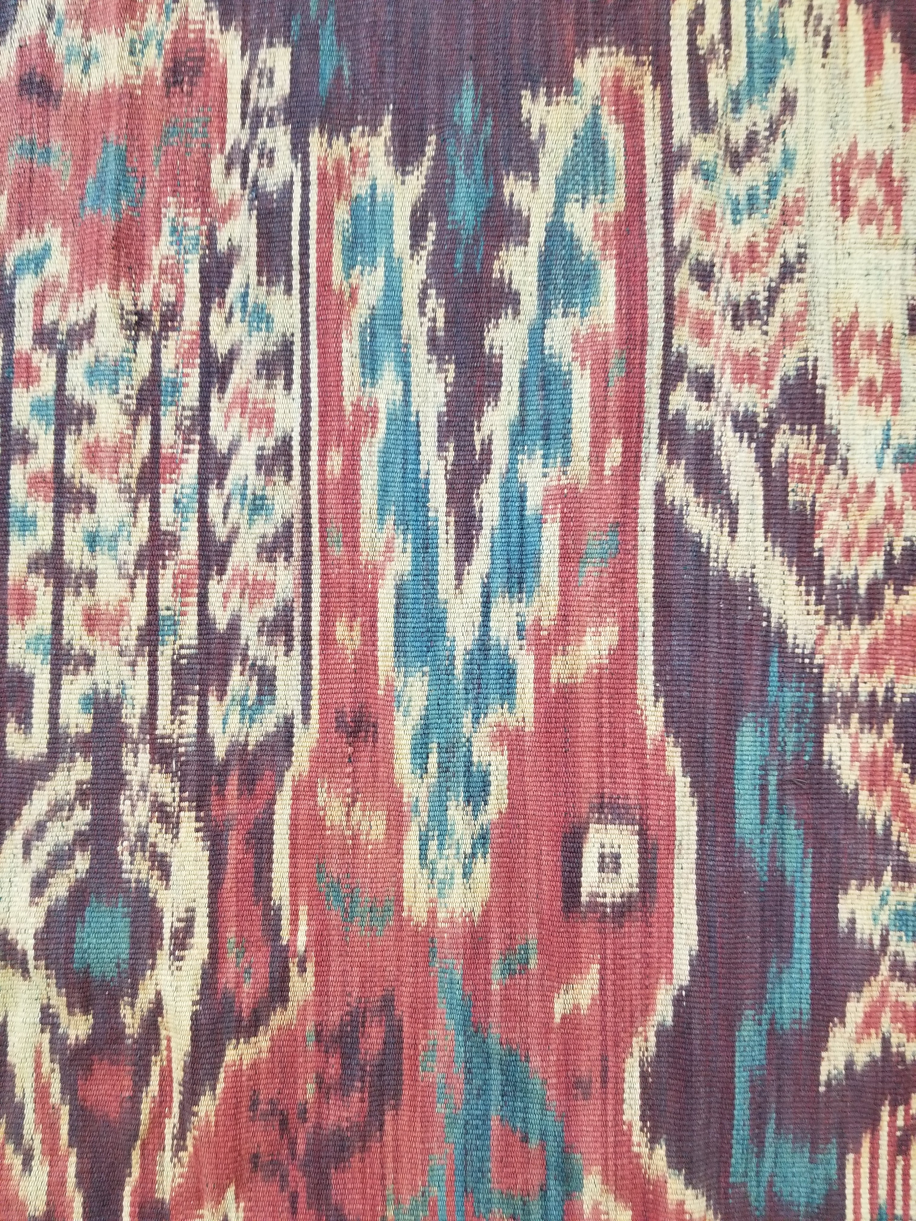 Vintage Indonesian Handwoven Sumba Ikat Vertical Seam Textile 252x124cm