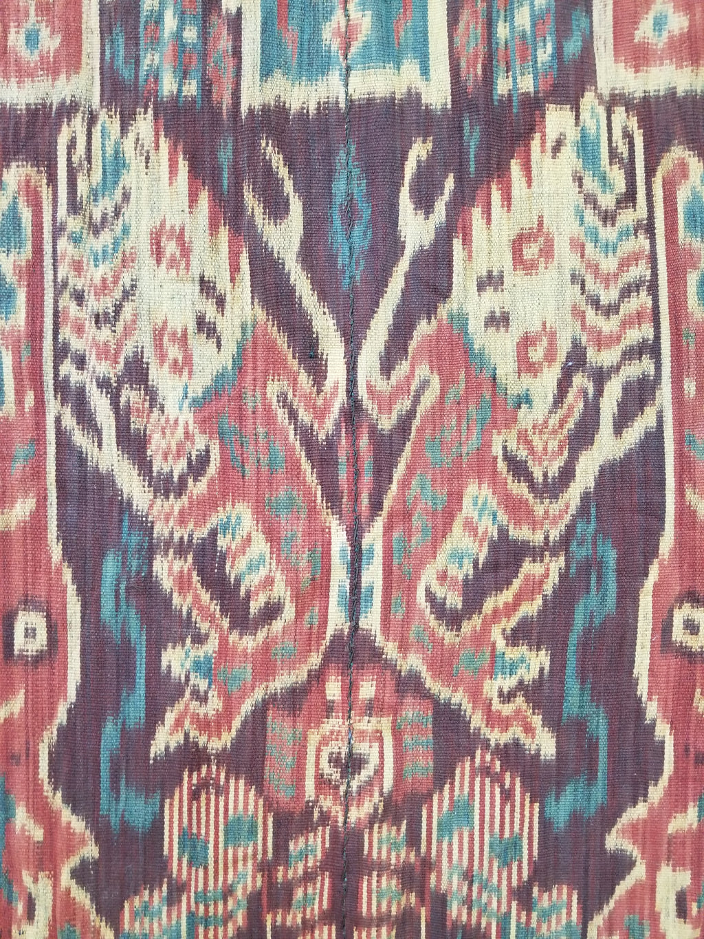 Vintage Indonesian Handwoven Sumba Ikat Vertical Seam Textile 252x124cm