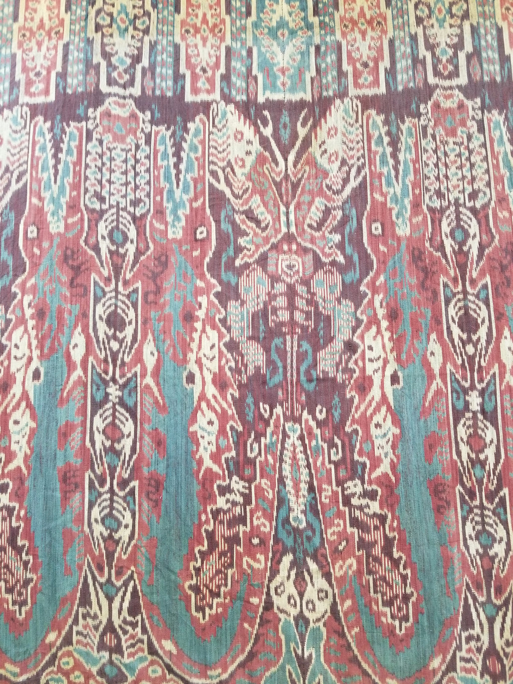 Vintage Indonesian Handwoven Sumba Ikat Vertical Seam Textile 252x124cm