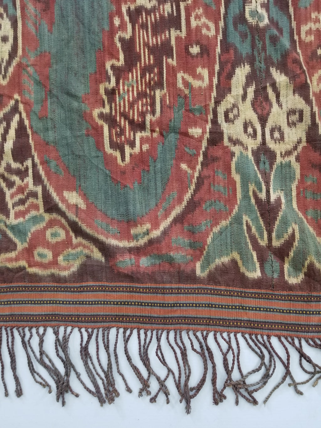 Vintage Indonesian Handwoven Sumba Ikat Vertical Seam Textile 252x124cm