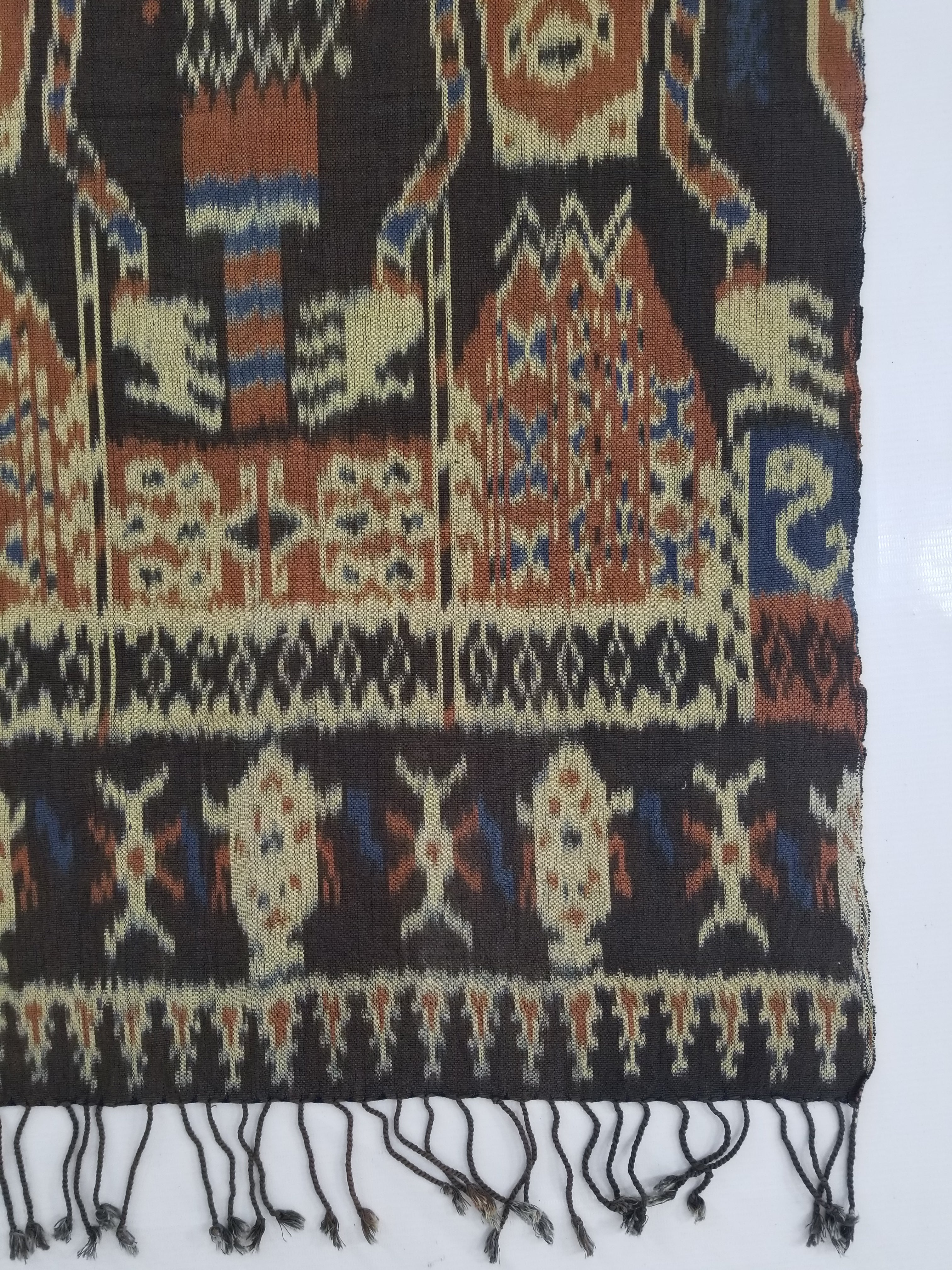Vintage Indonesian Handwoven Sumba Ikat Hinggi Wall Ceremonial Tapestry 98x59cm
