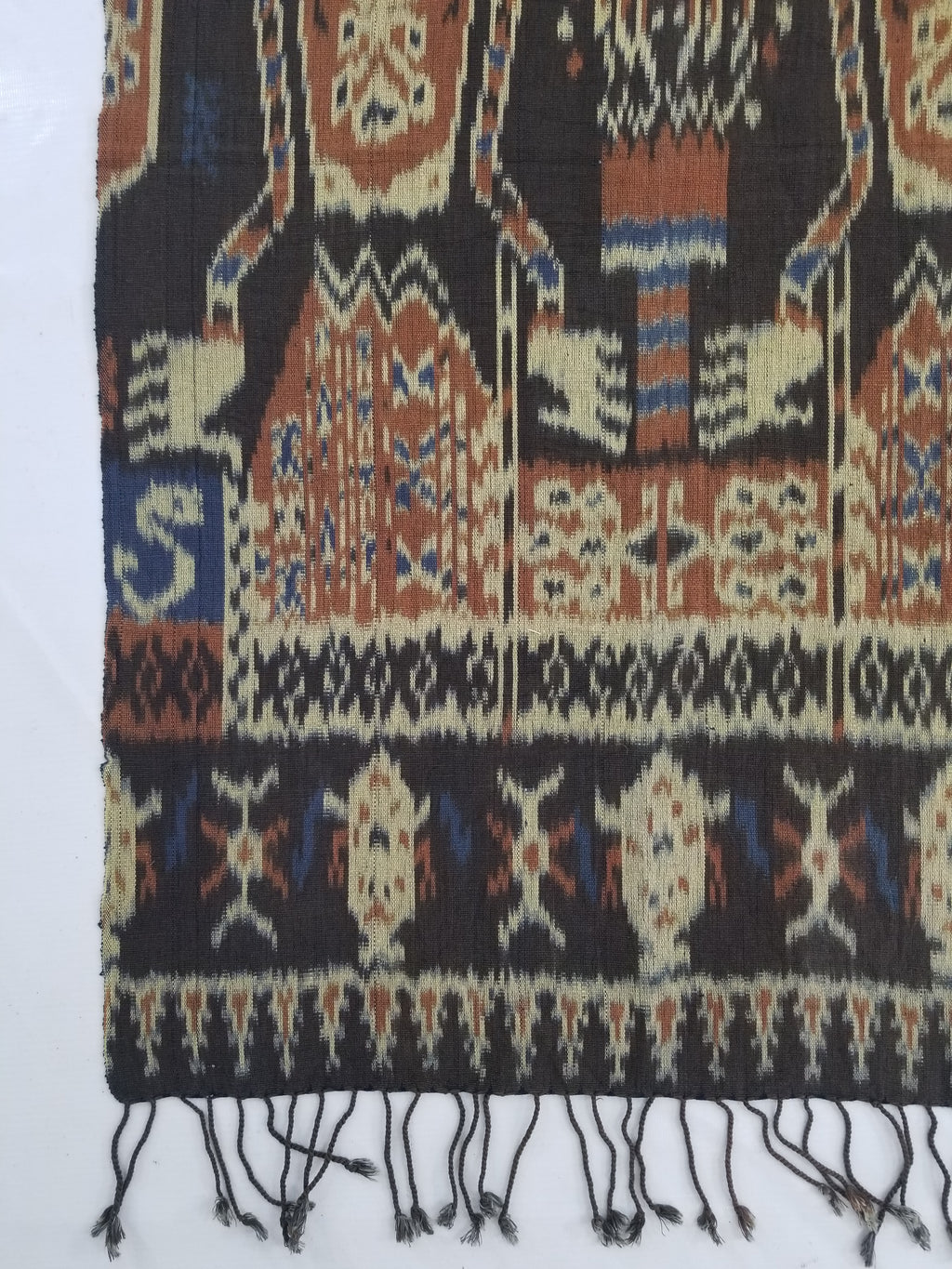 Vintage Indonesian Handwoven Sumba Ikat Hinggi Wall Ceremonial Tapestry 98x59cm