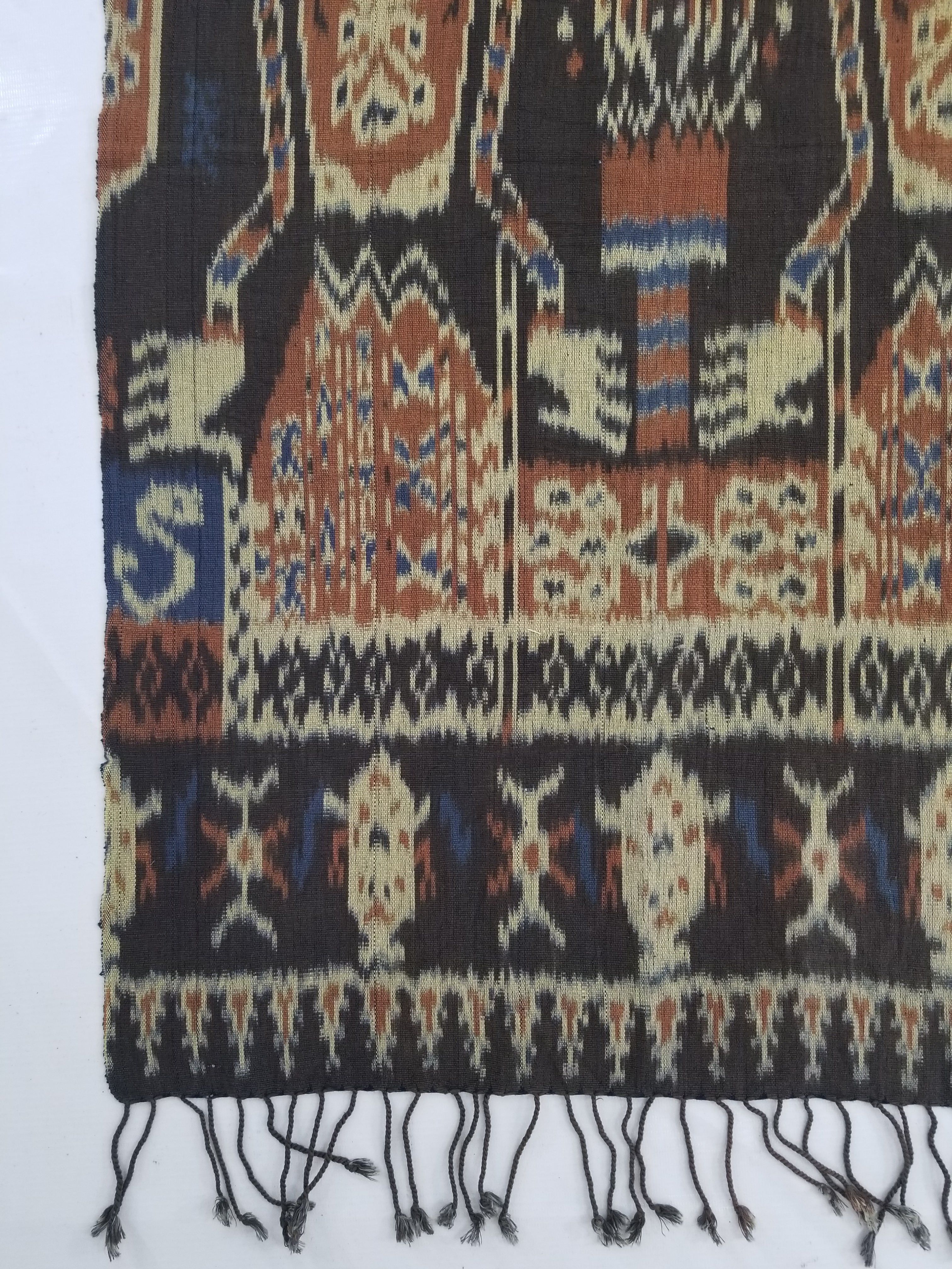 Vintage Indonesian Handwoven Sumba Ikat Hinggi Wall Ceremonial Tapestry 98x59cm
